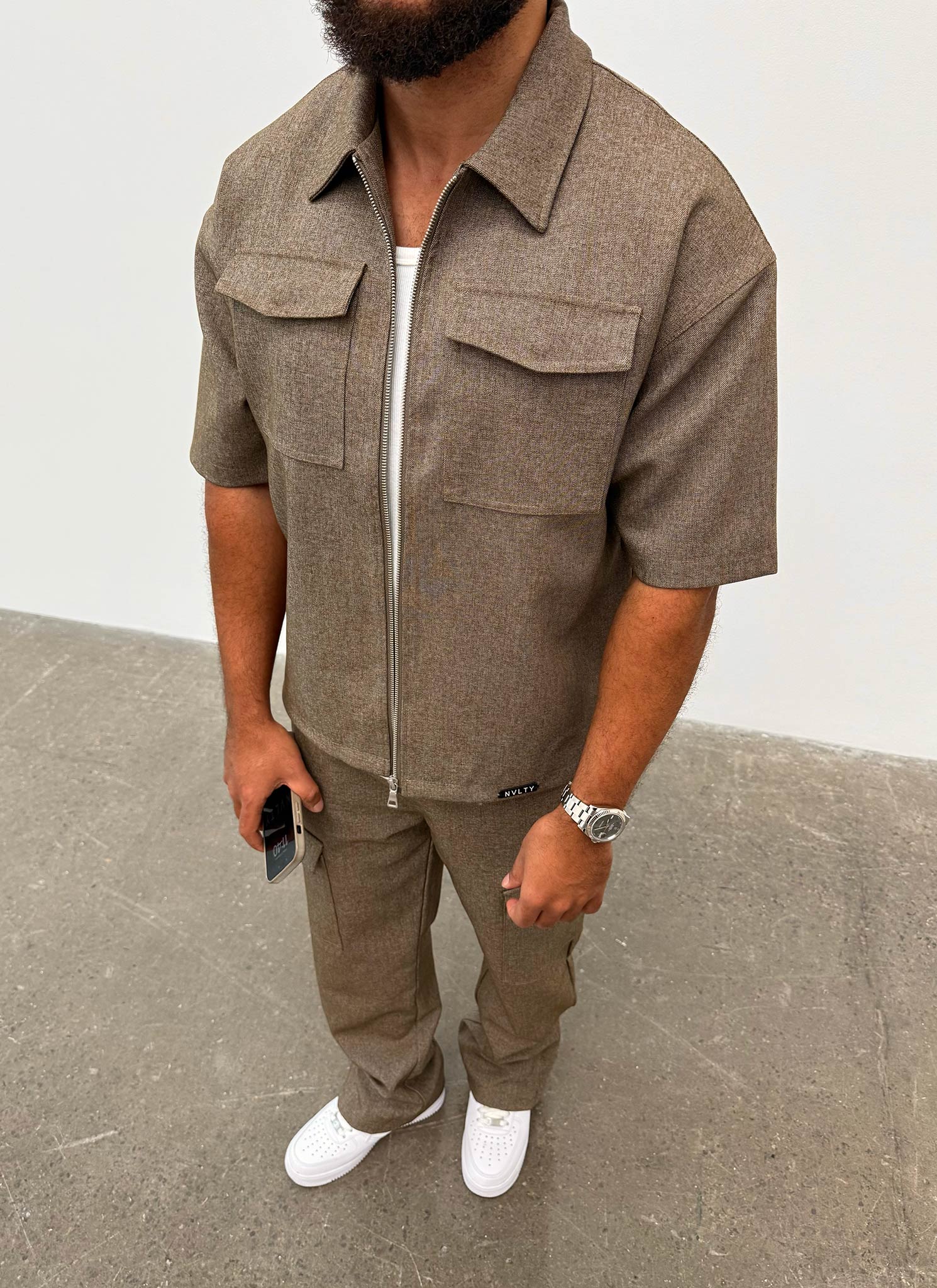 Tailored Militant Shirt - Brown