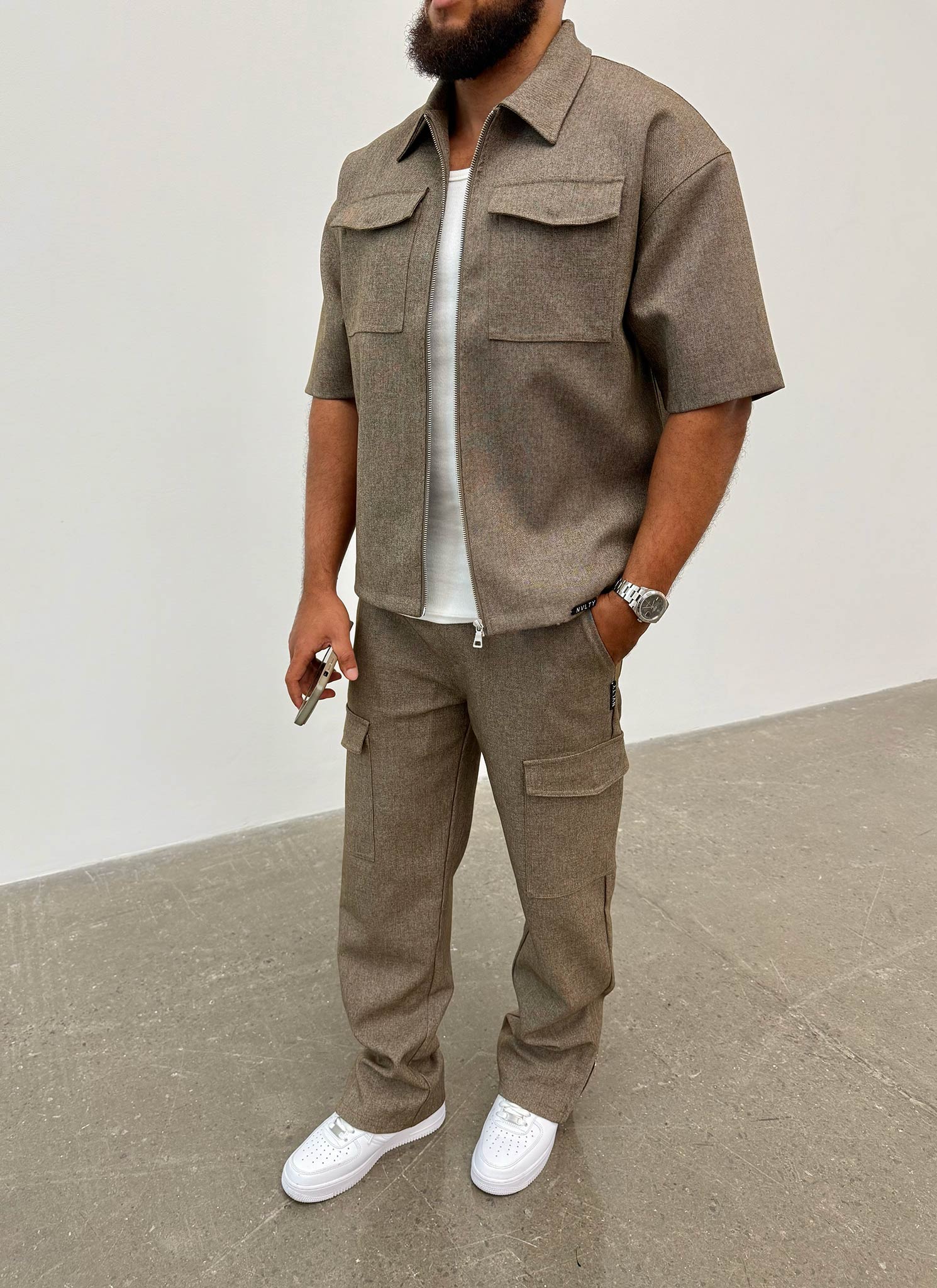 Tailored Militant Shirt - Brown