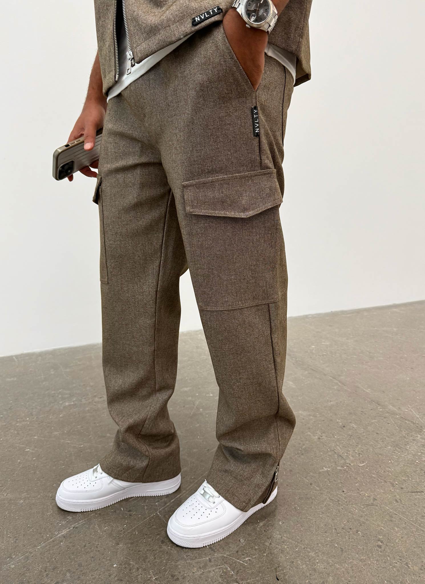 Tailored Militant Pants - Brown
