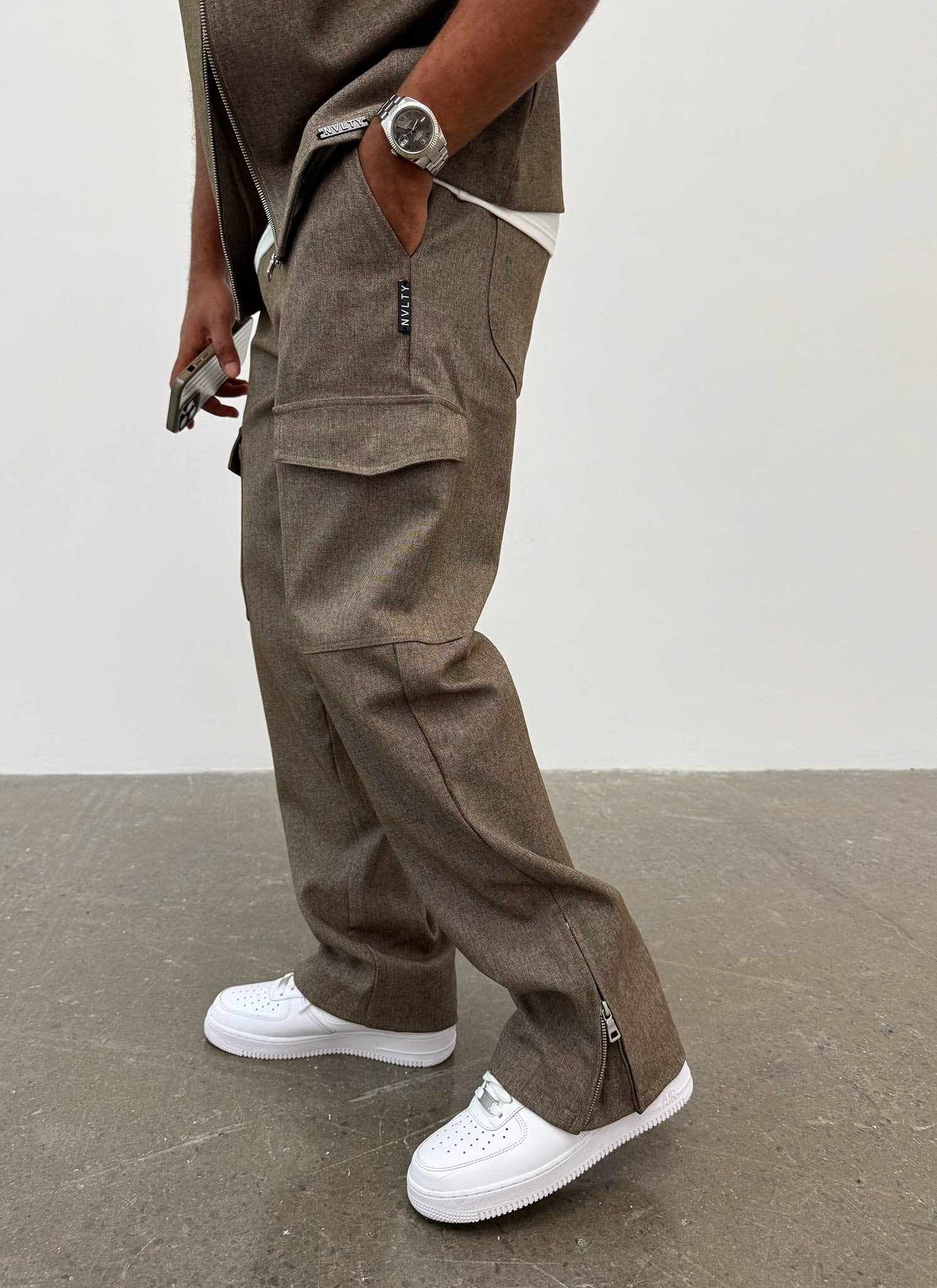 Tailored Militant Pants - Brown