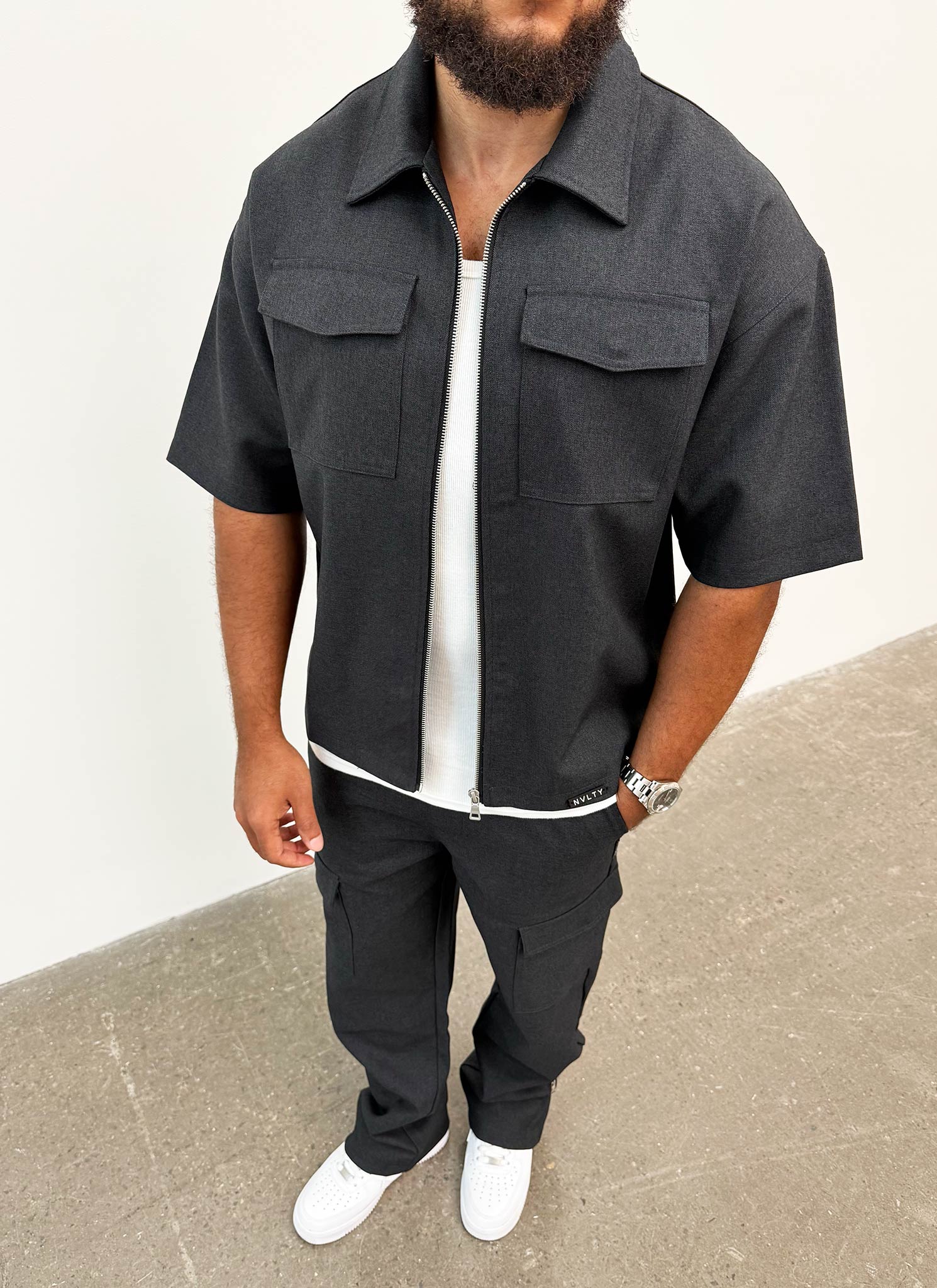 Tailored Militant Shirt - Black