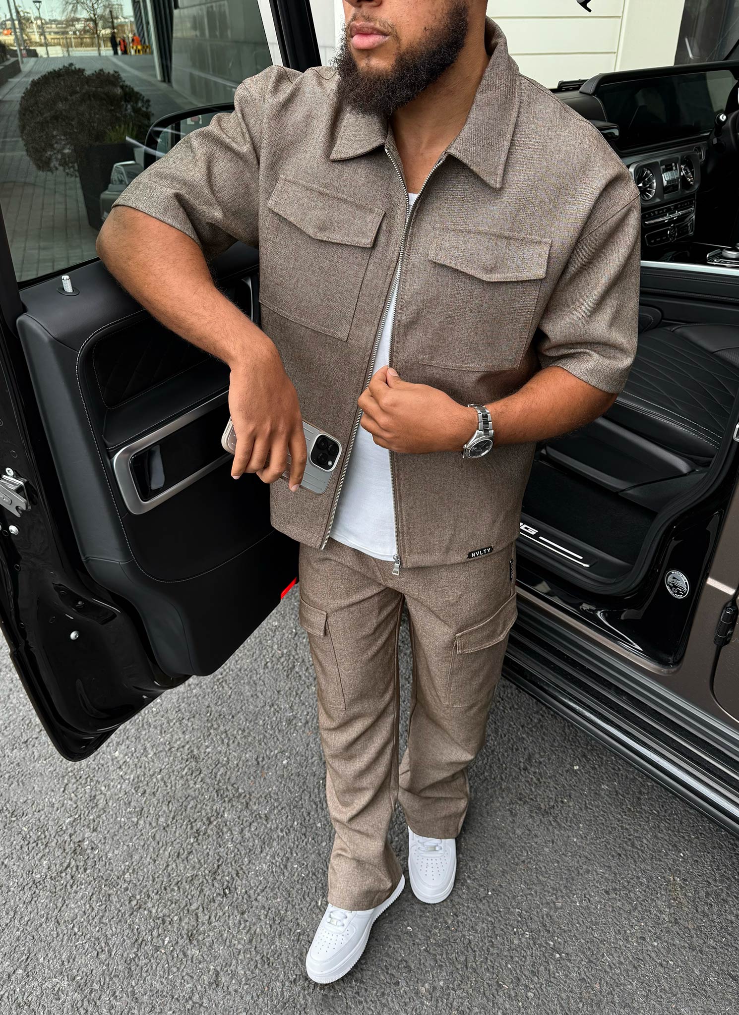 Tailored Militant Shirt - Brown