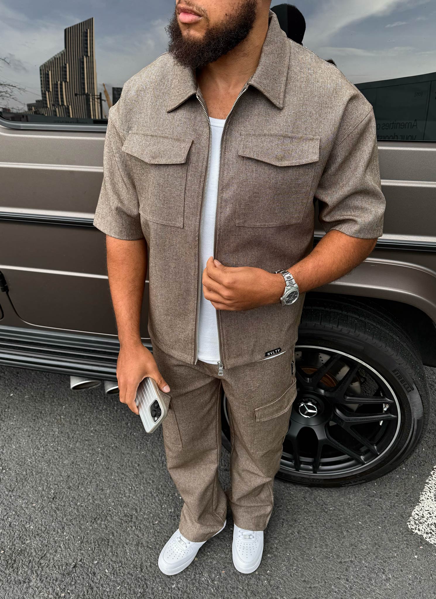 Tailored Militant Shirt - Brown