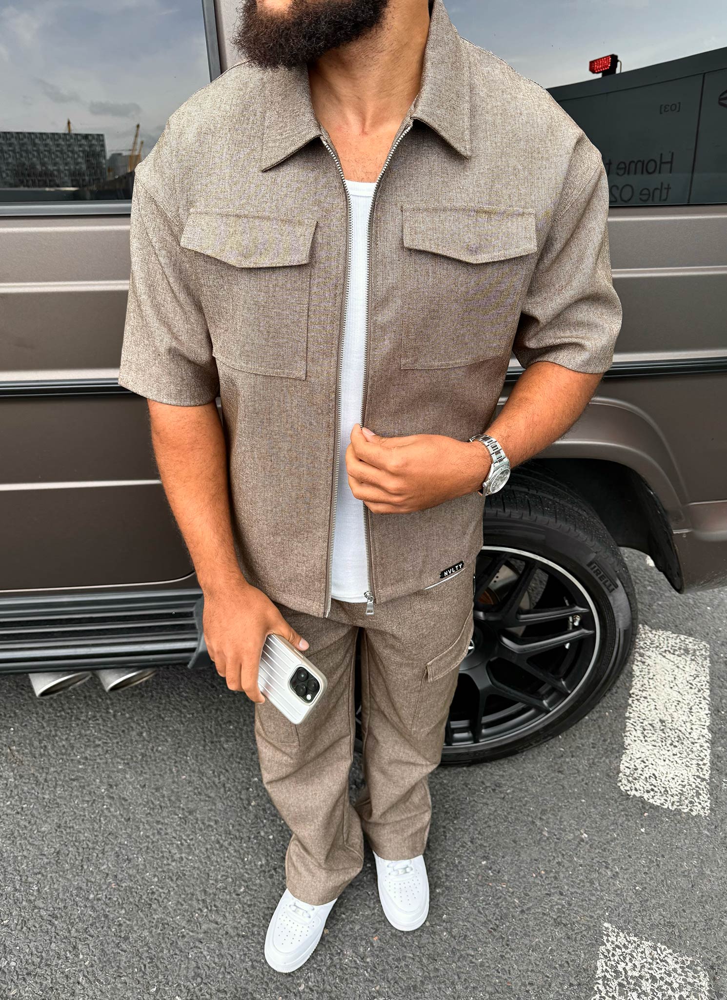 Tailored Militant Shirt - Brown