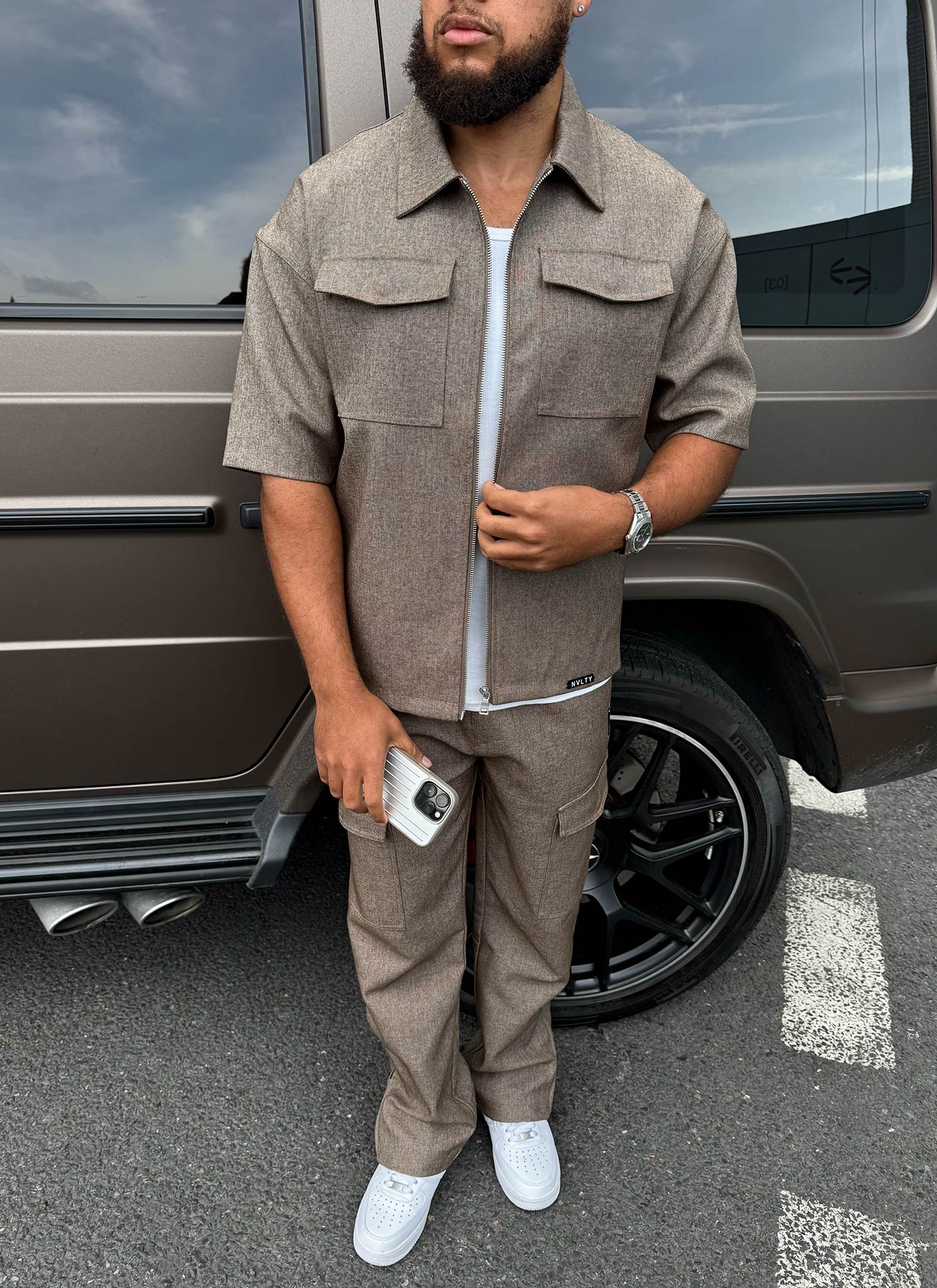 Tailored Militant Shirt - Brown