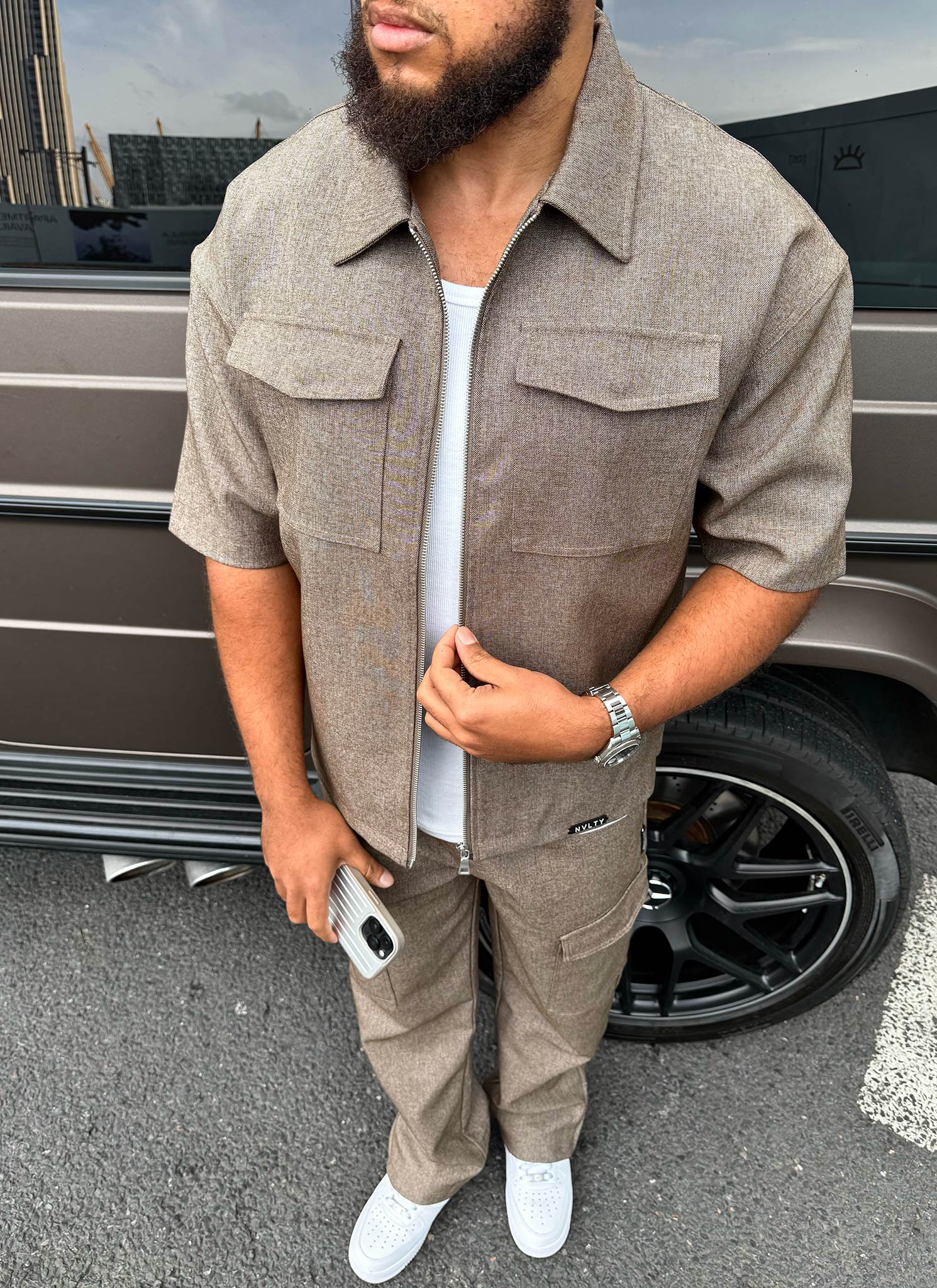 Tailored Militant Shirt - Brown