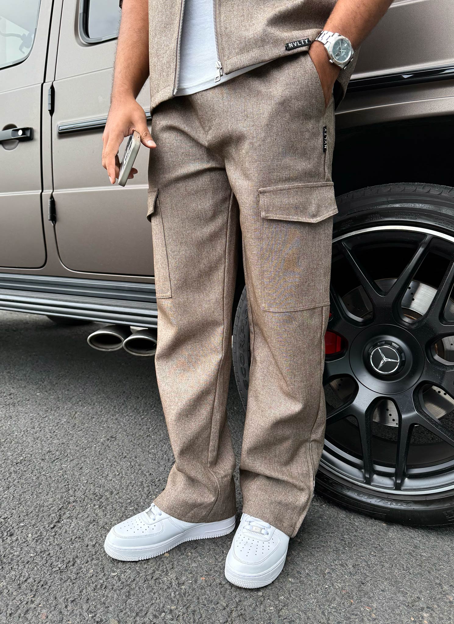 Tailored Militant Pants - Brown