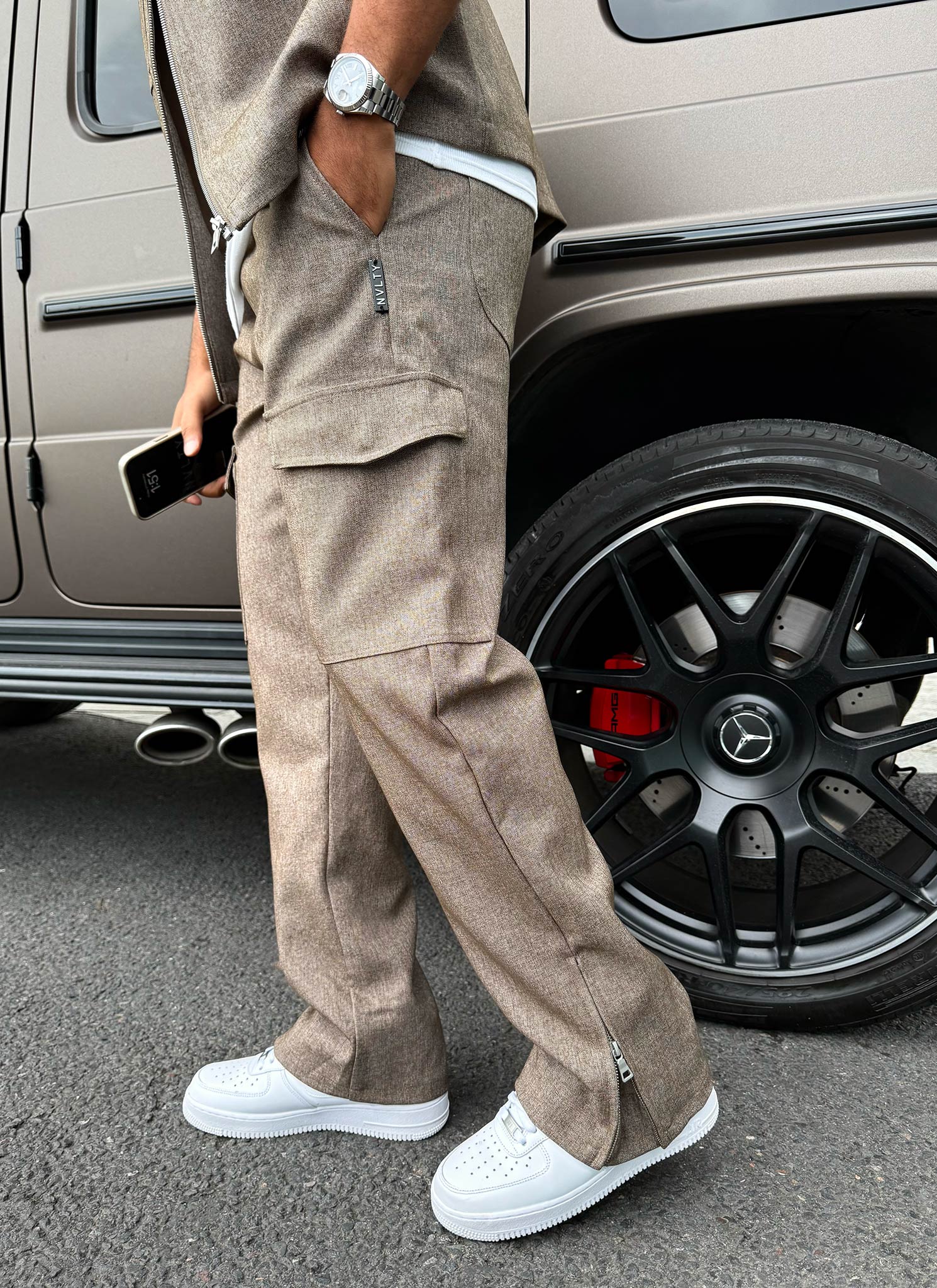 Tailored Militant Pants - Brown