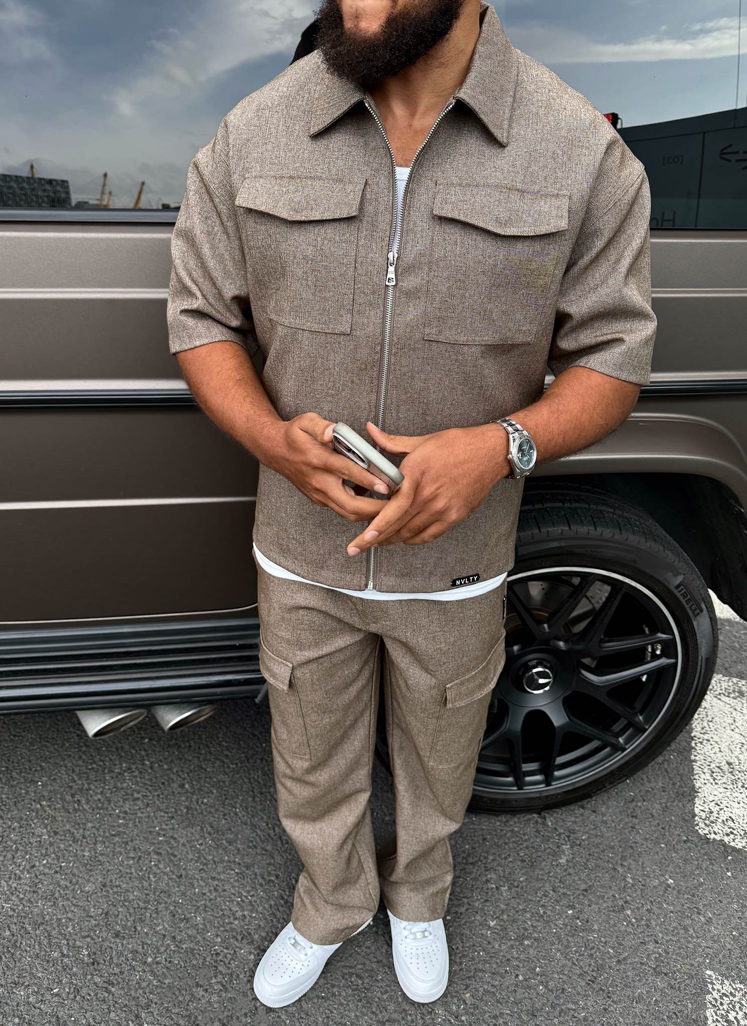 Tailored Militant Shirt - Brown