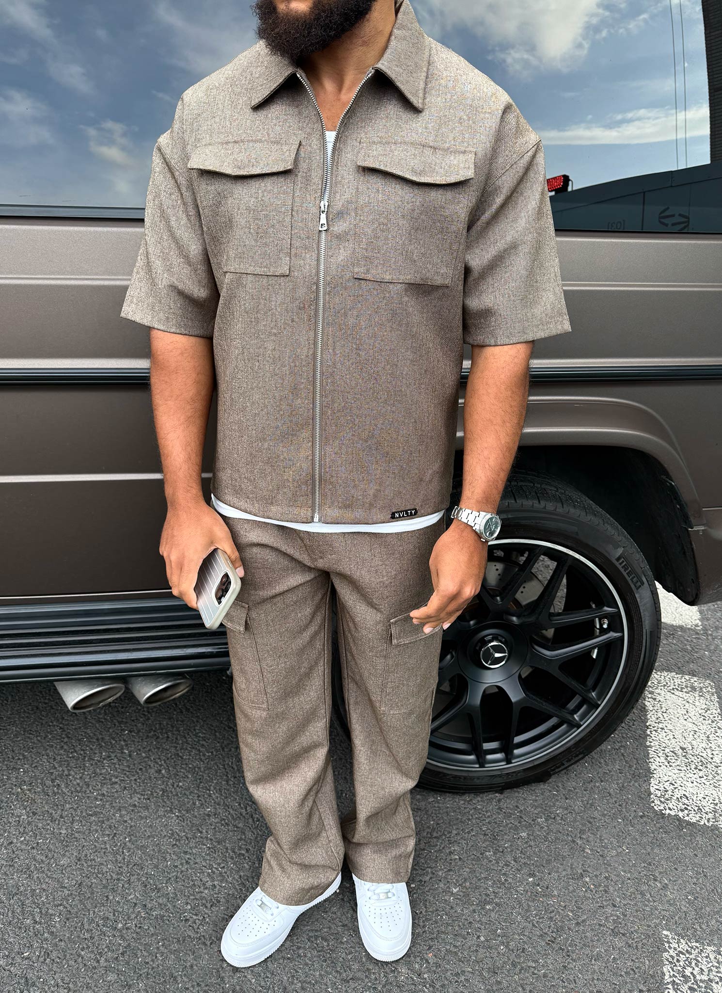 Tailored Militant Shirt - Brown