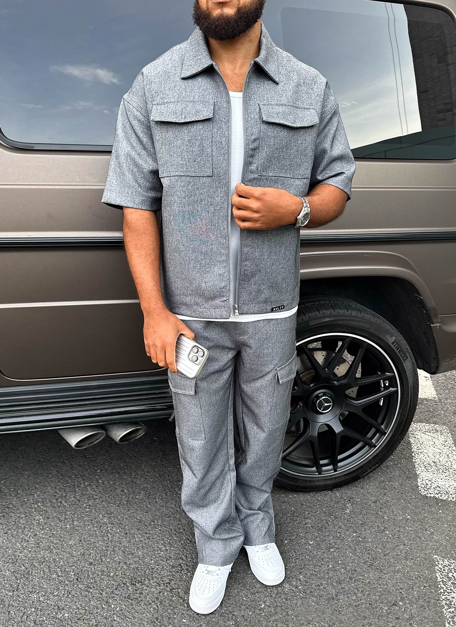 Tailored Militant Shirt - Grey