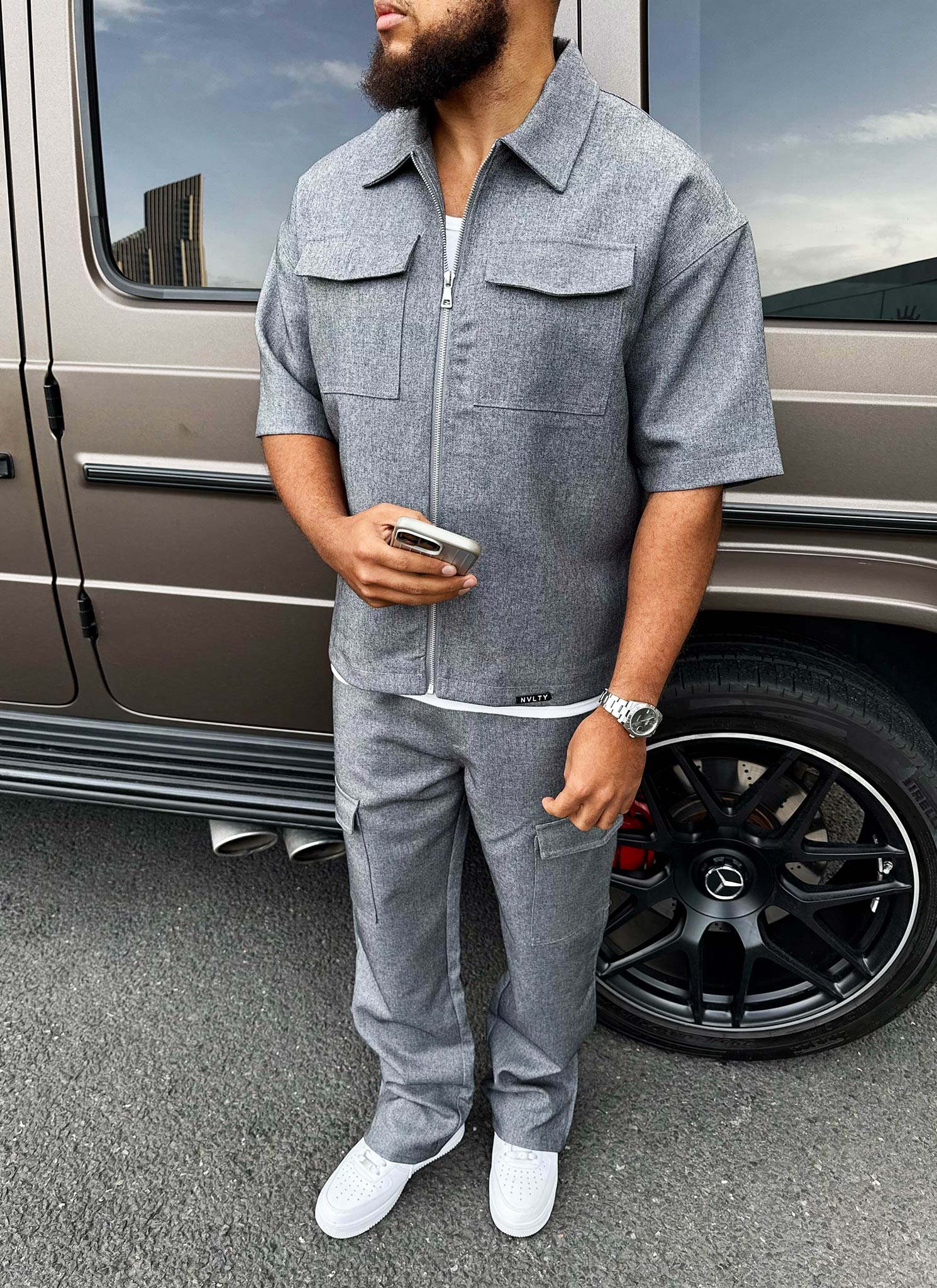 Tailored Militant Shirt - Grey