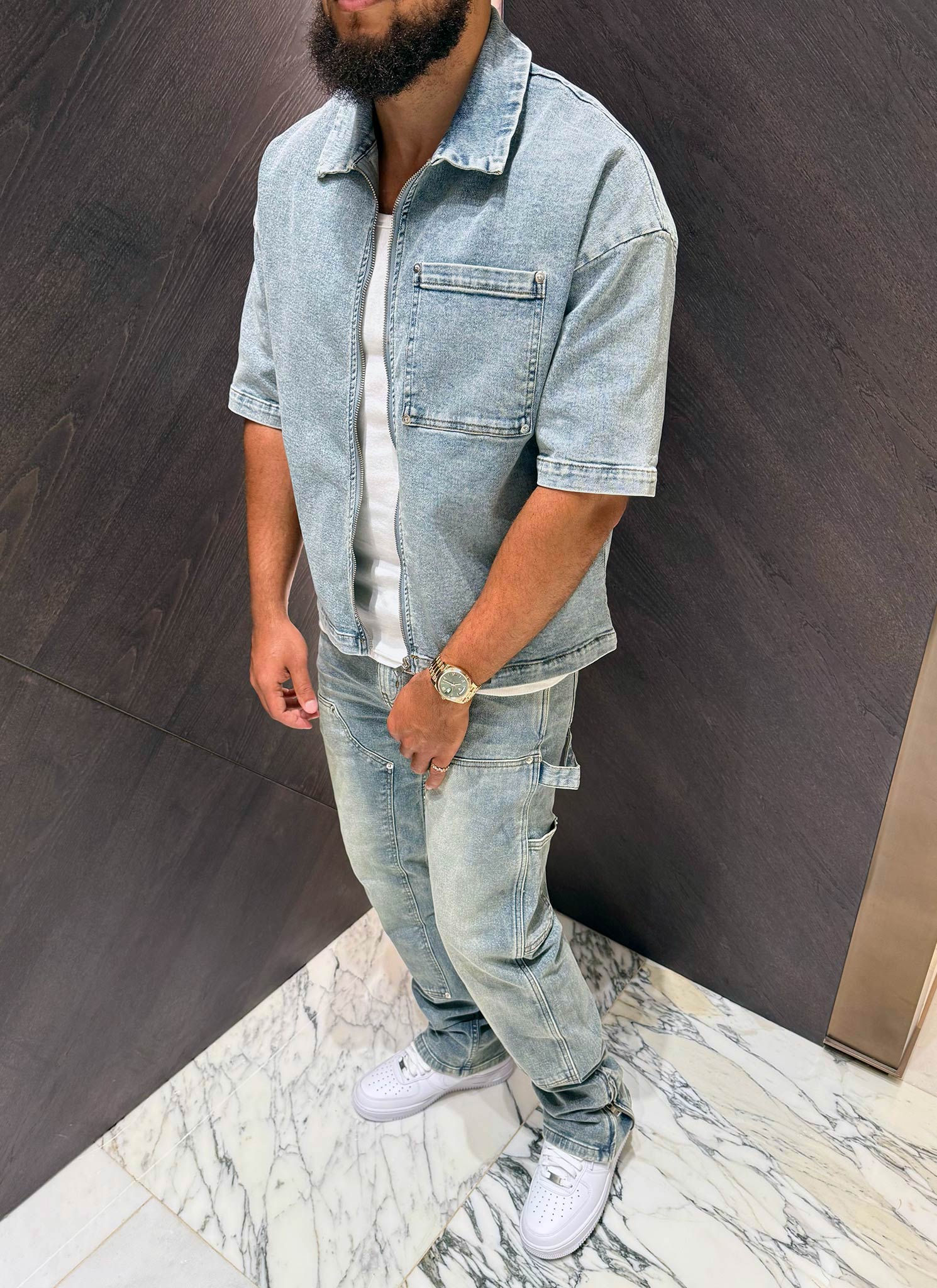 Vintage Carpenter Rivet Jeans - Blue