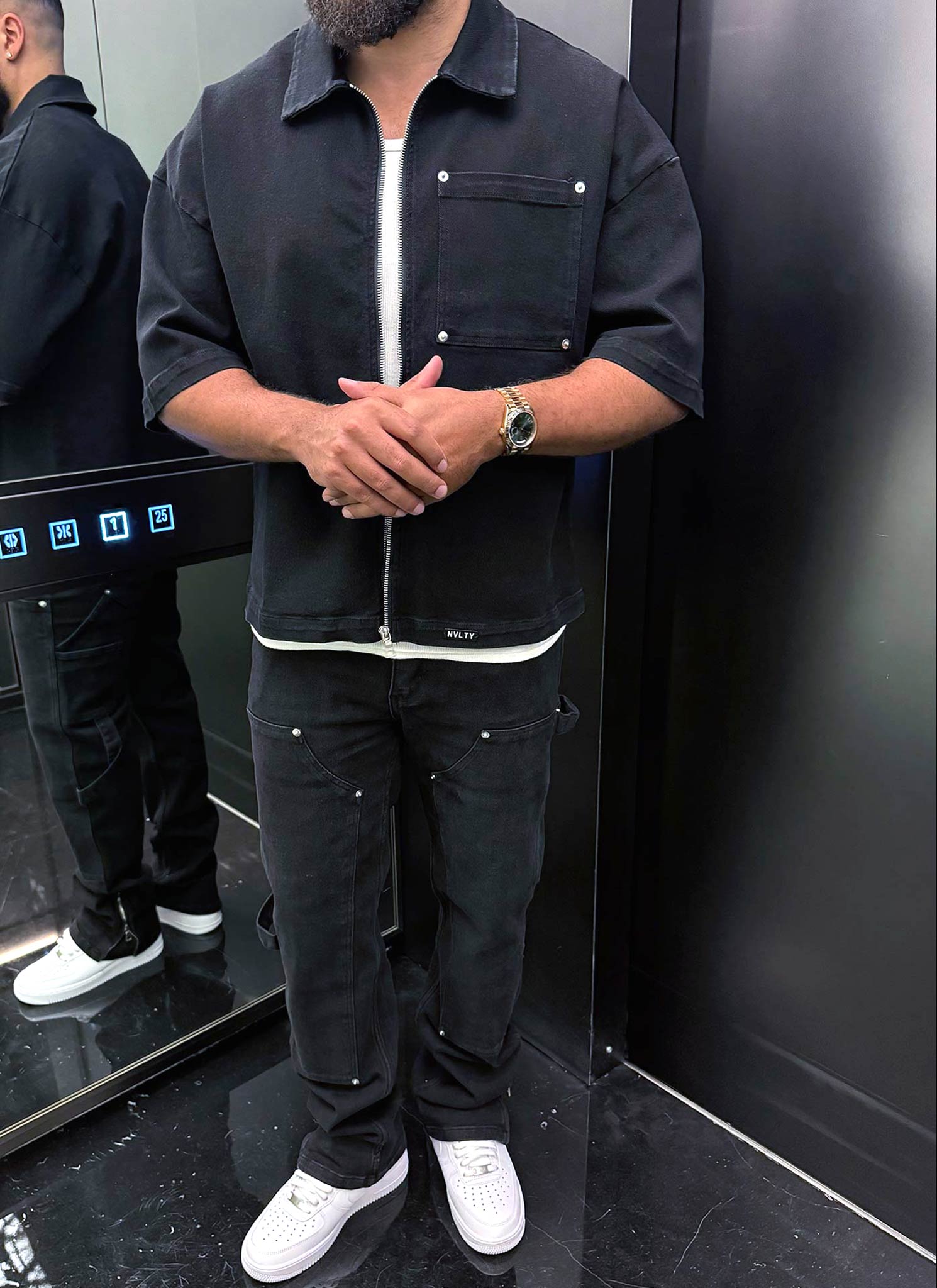 Vintage Carpenter Rivet Jeans - Black