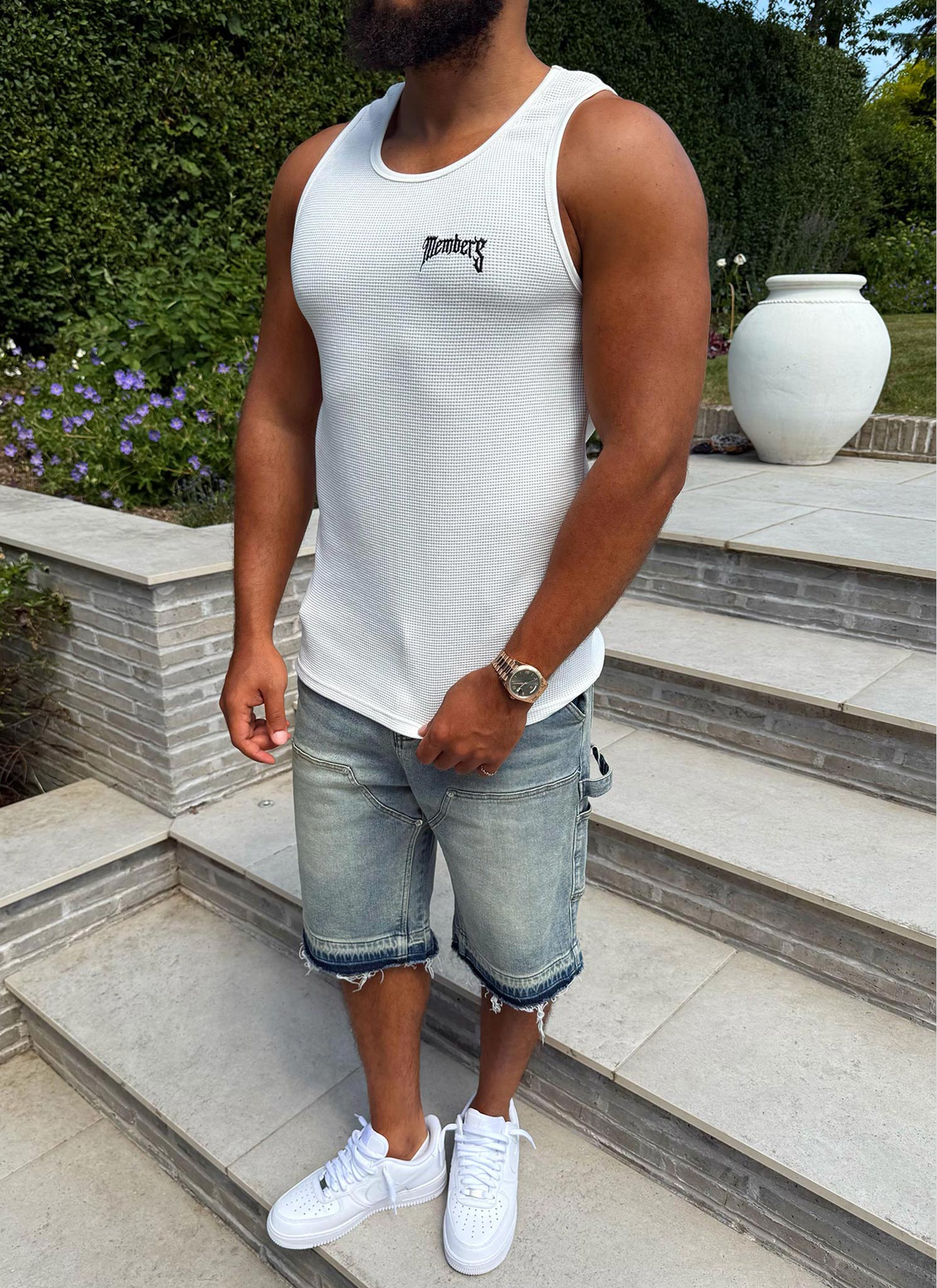 Members Arc Vest - White