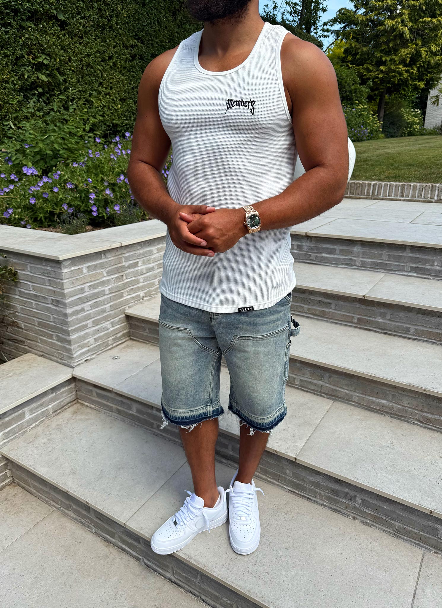 Members Arc Vest - White