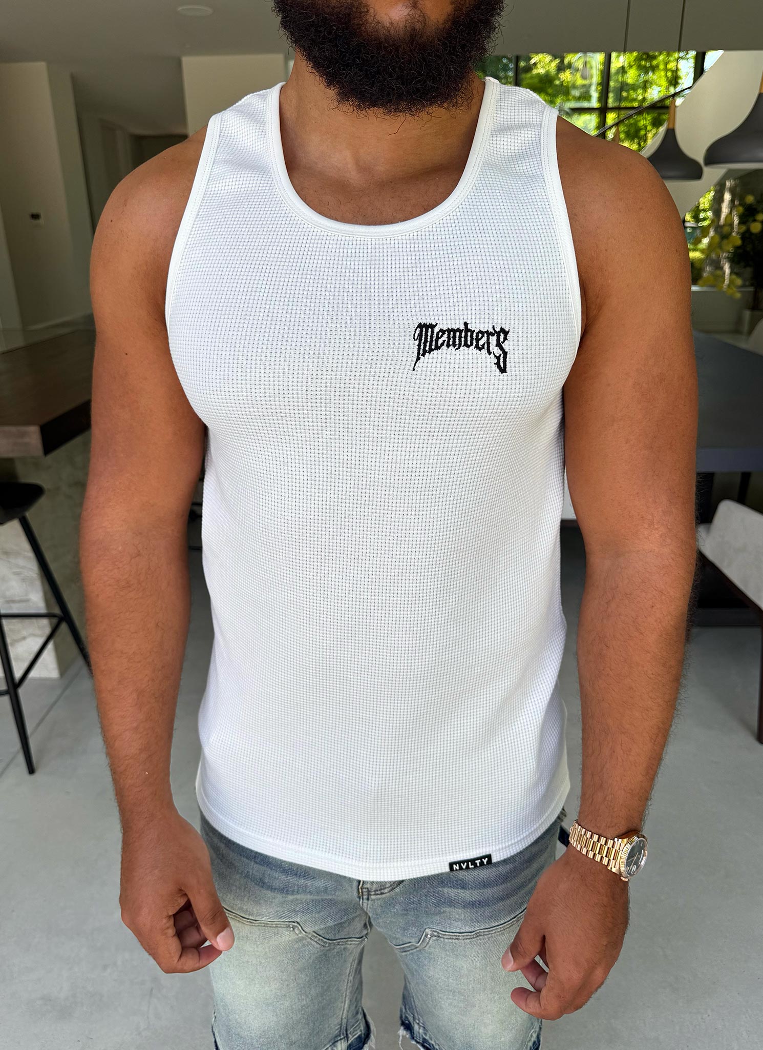 Members Arc Vest - White