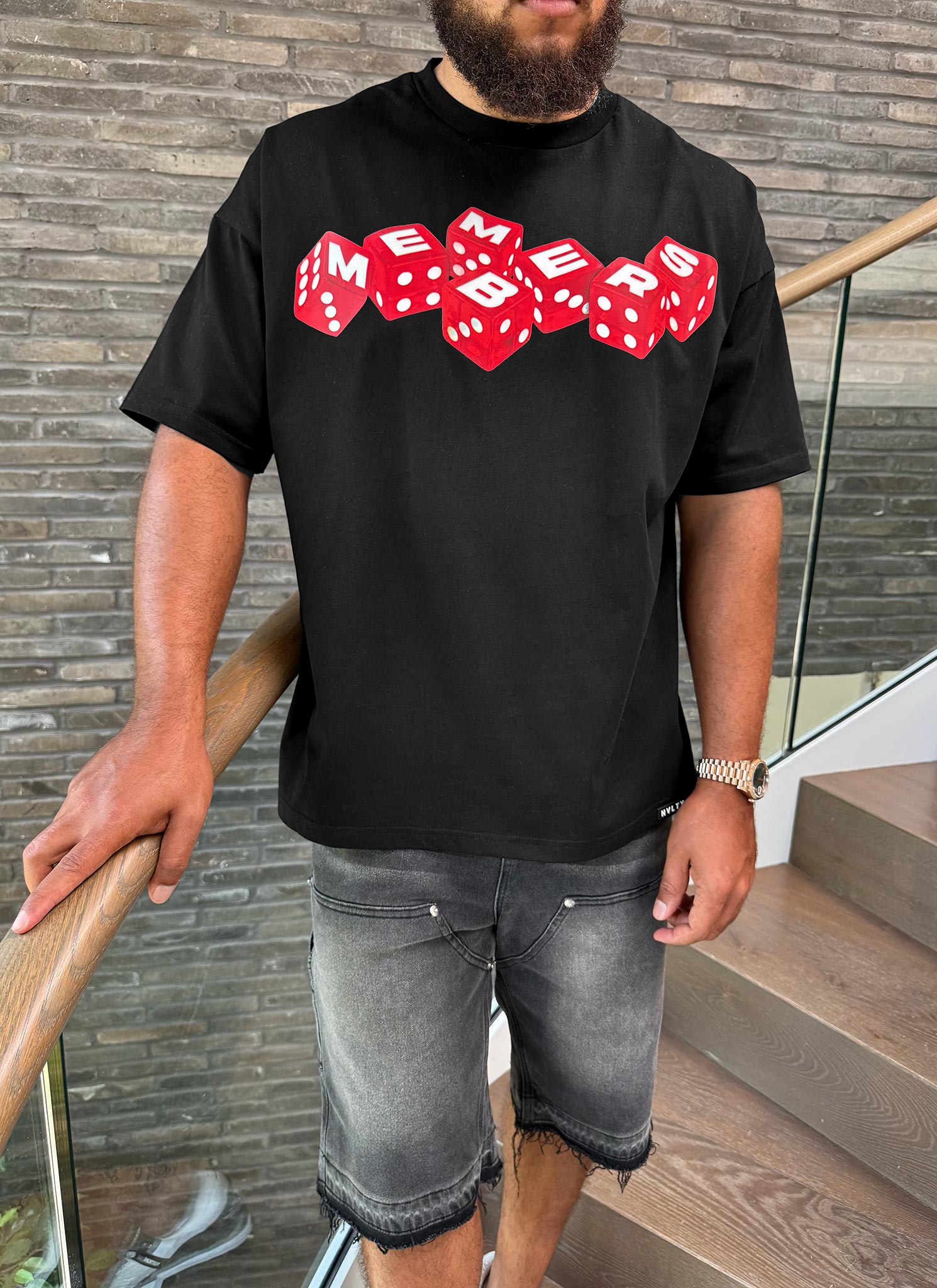 Members Dice T-Shirt - Black