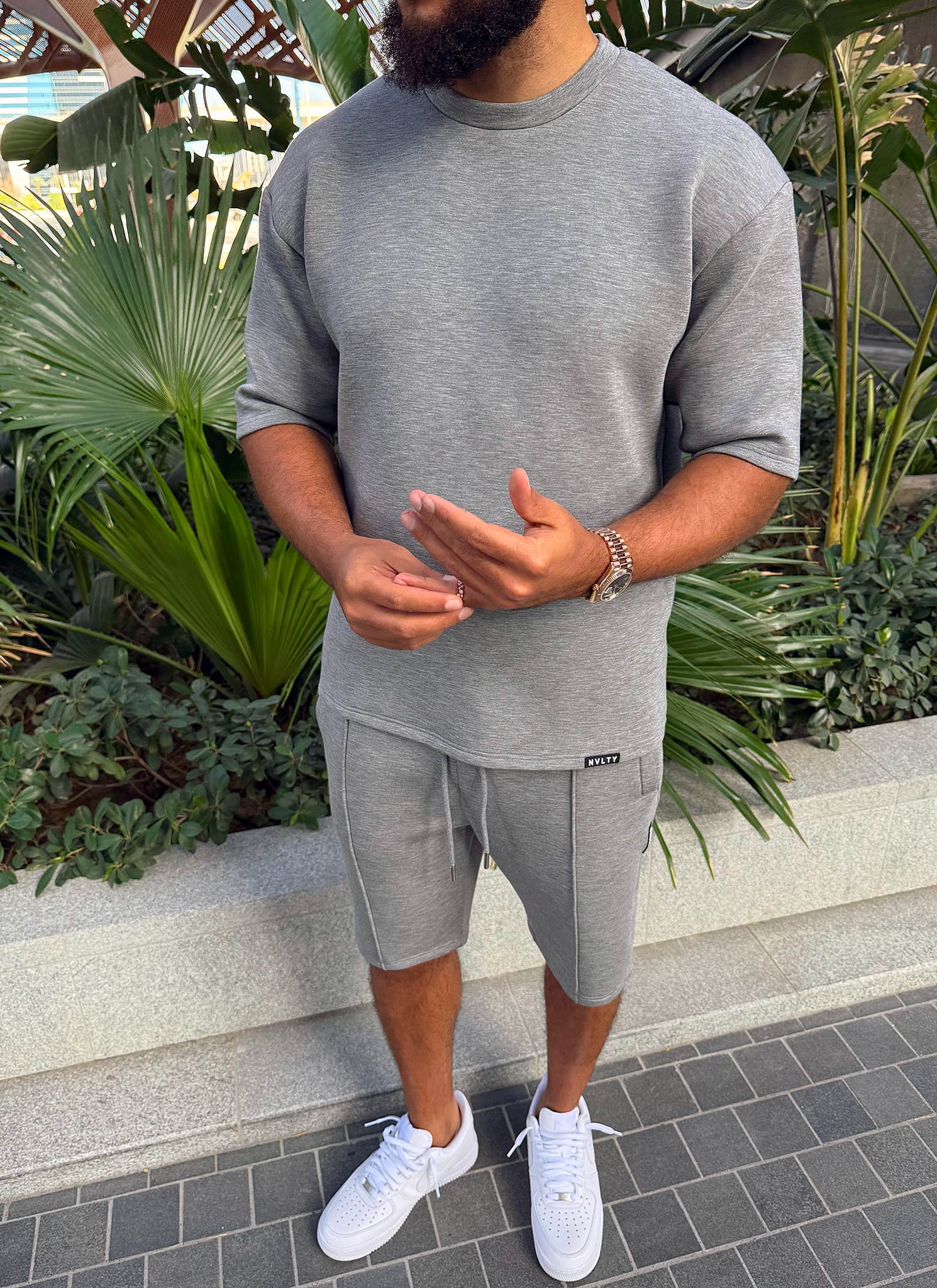 Scuba Structured T-Shirt - Grey