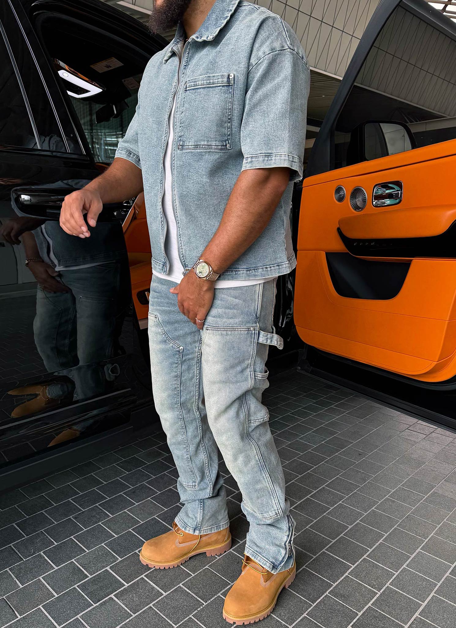 Vintage Carpenter Rivet Jeans - Blue