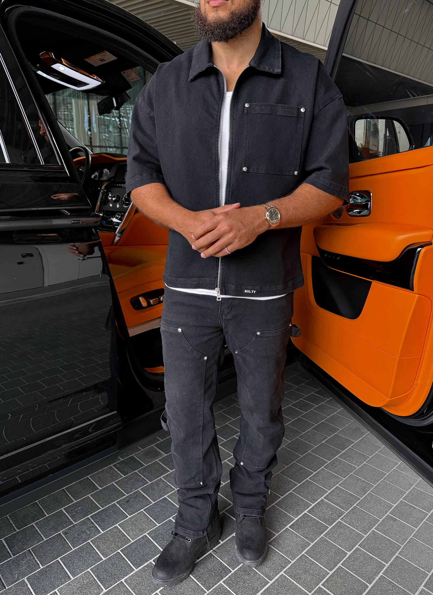 Vintage Carpenter Rivet Jeans - Black