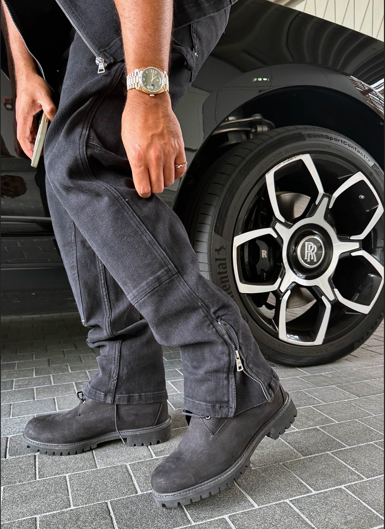 Vintage Carpenter Rivet Jeans - Black