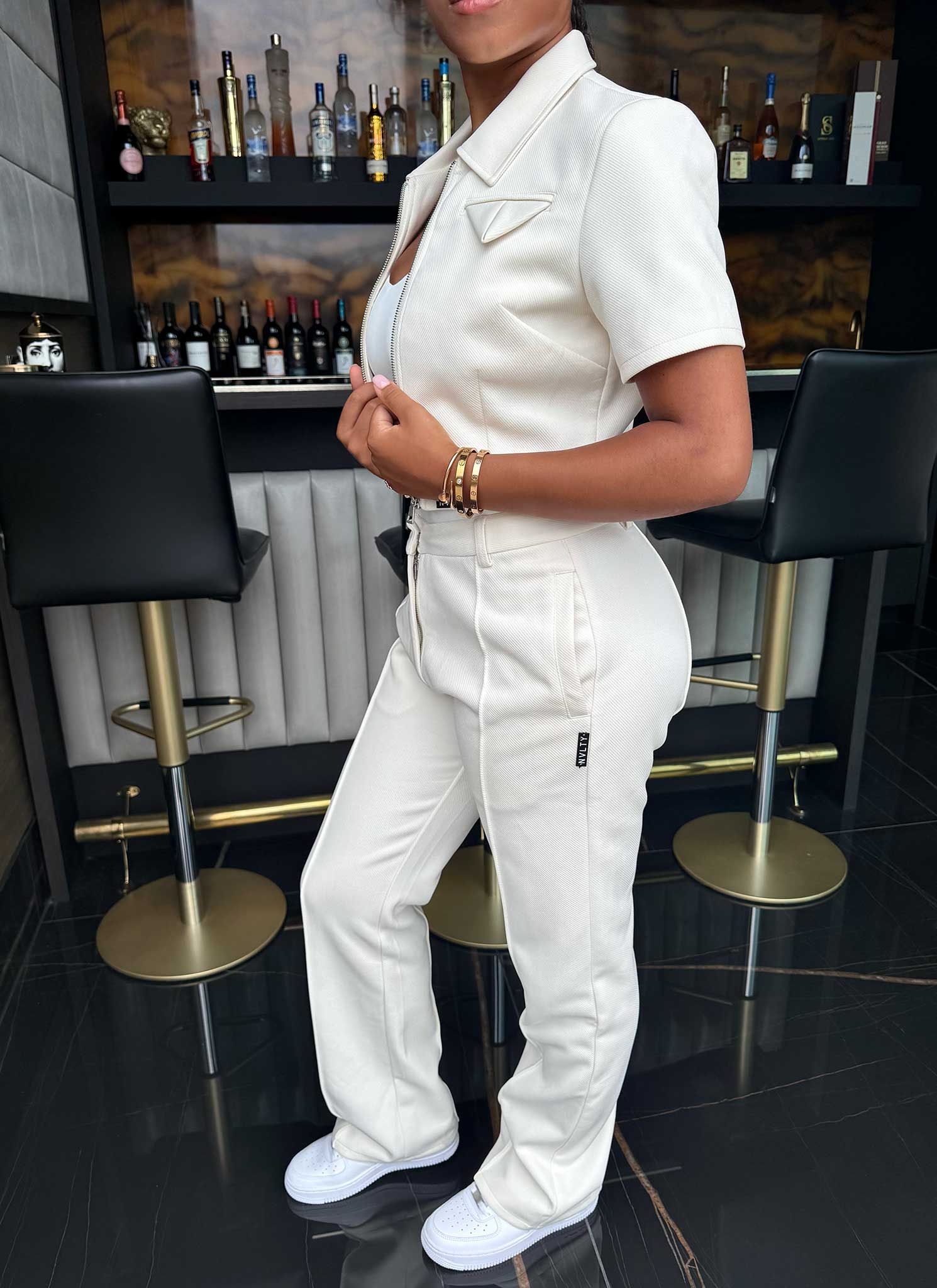 Twill Pleat Pants - Ivory