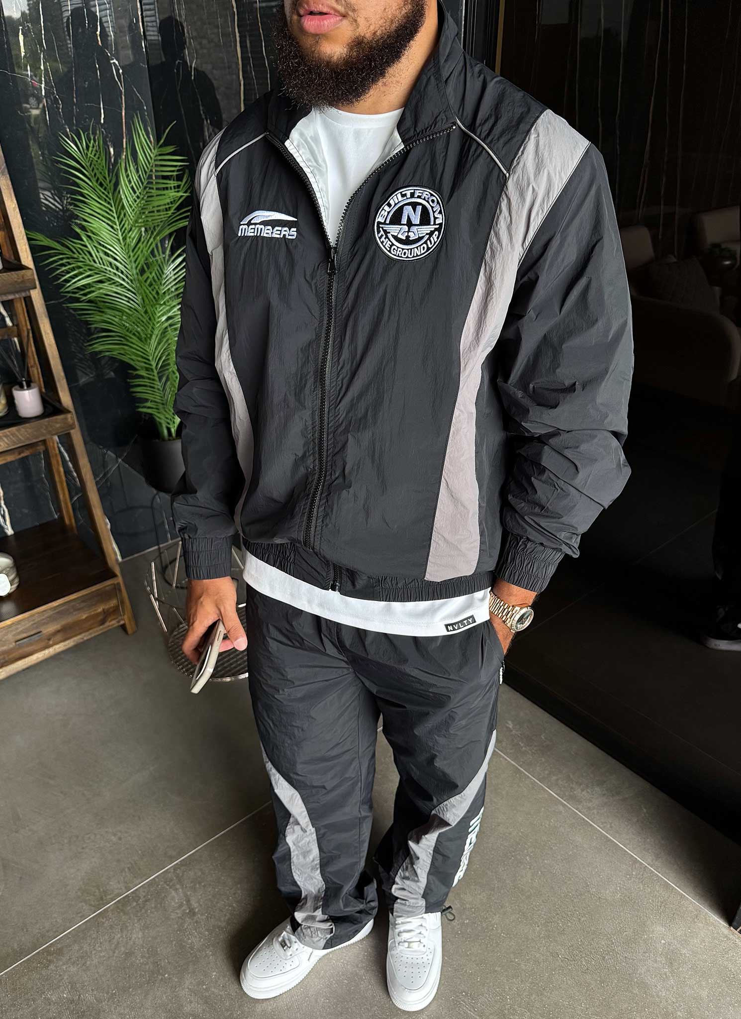 Members Track Jacket - Black