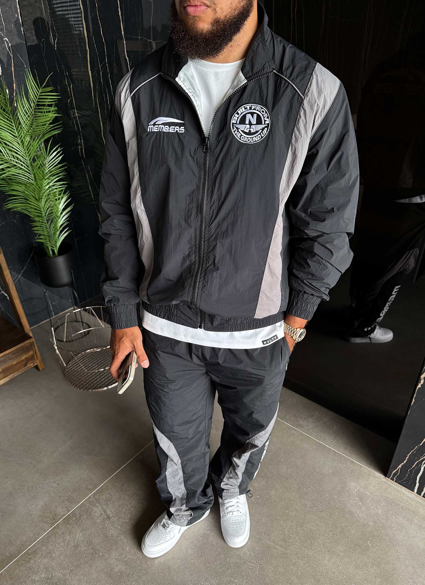 Members Track Jacket - Black