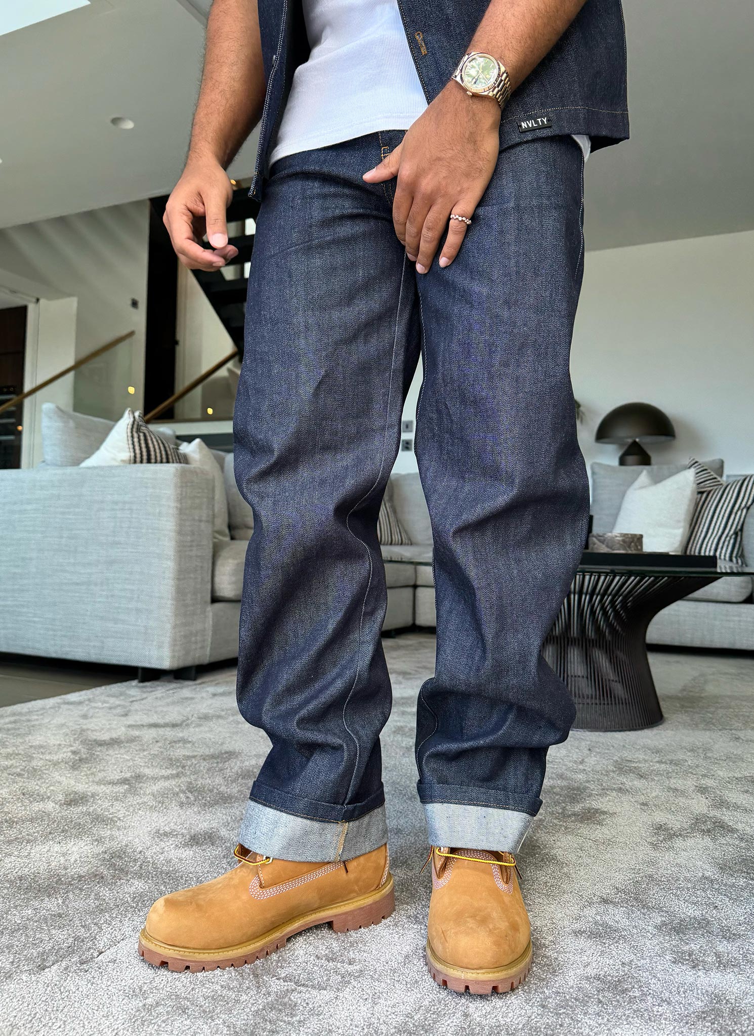 Structured Selvedge Jeans - Indigo