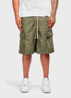 Nylon Cargo Shorts - Khaki