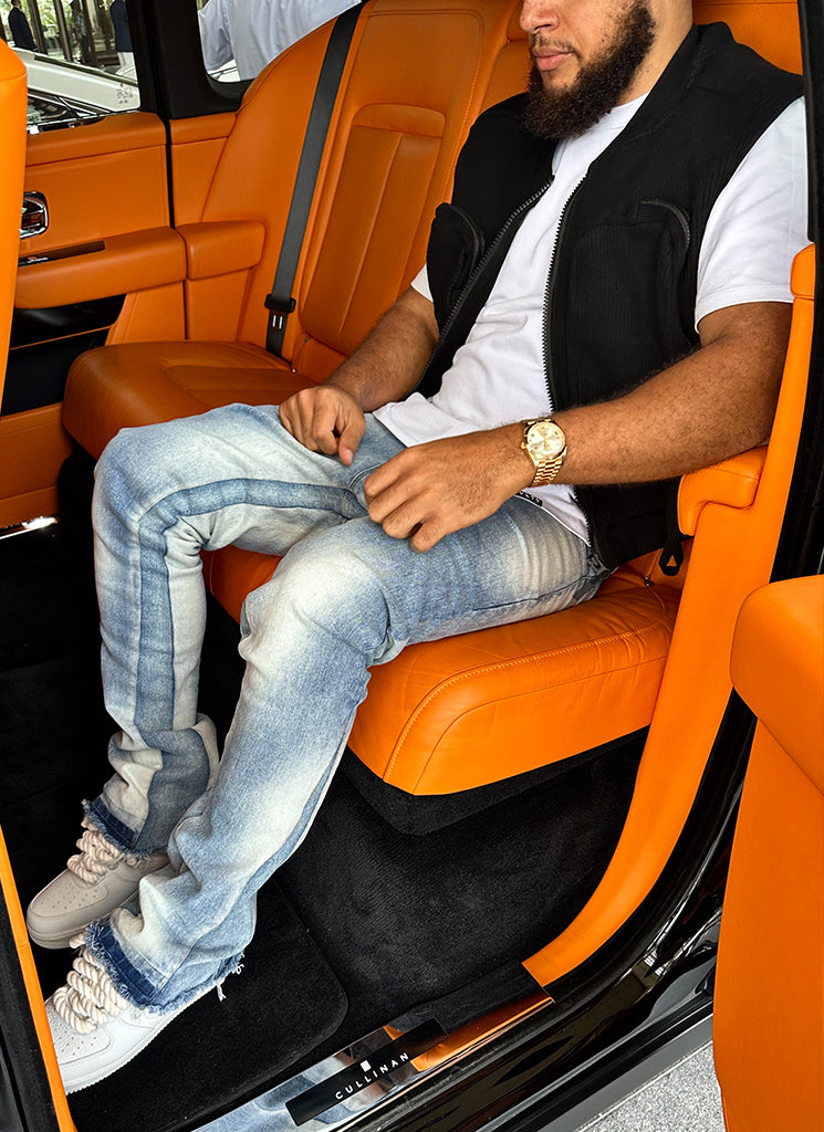 Geripptes Harness mit mehreren Taschen - Schwarz