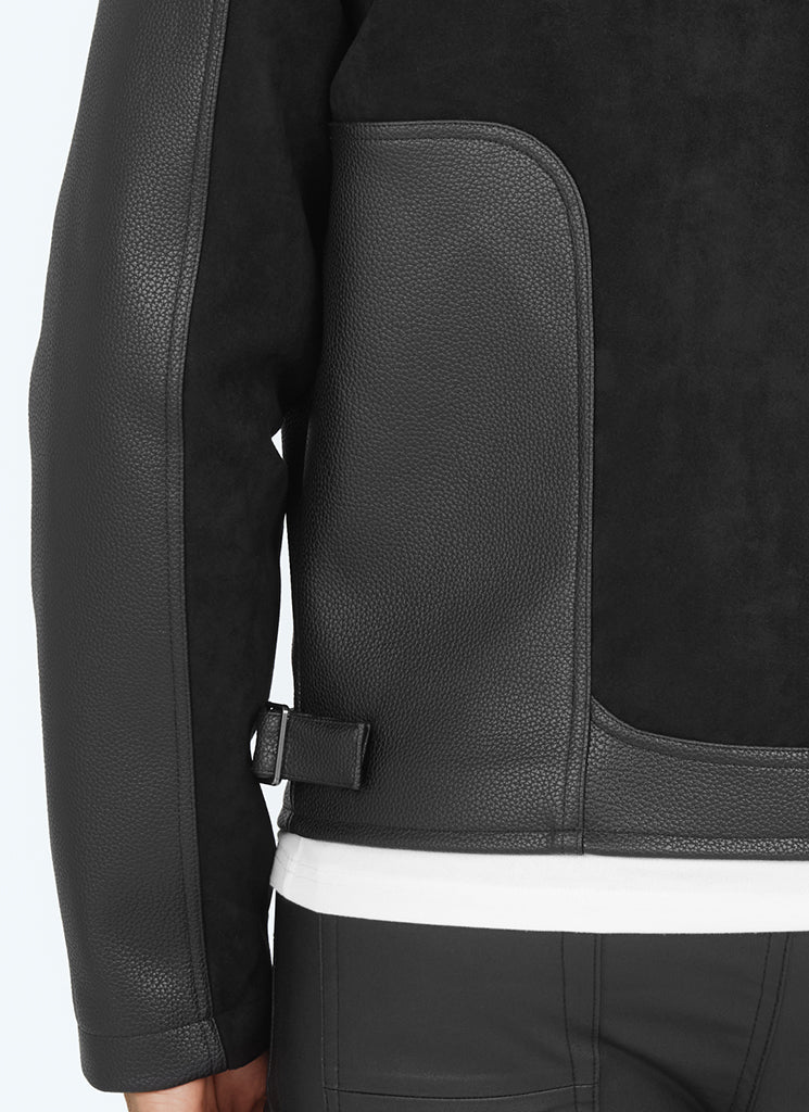 Moto-Bikerjacke - Schwarz