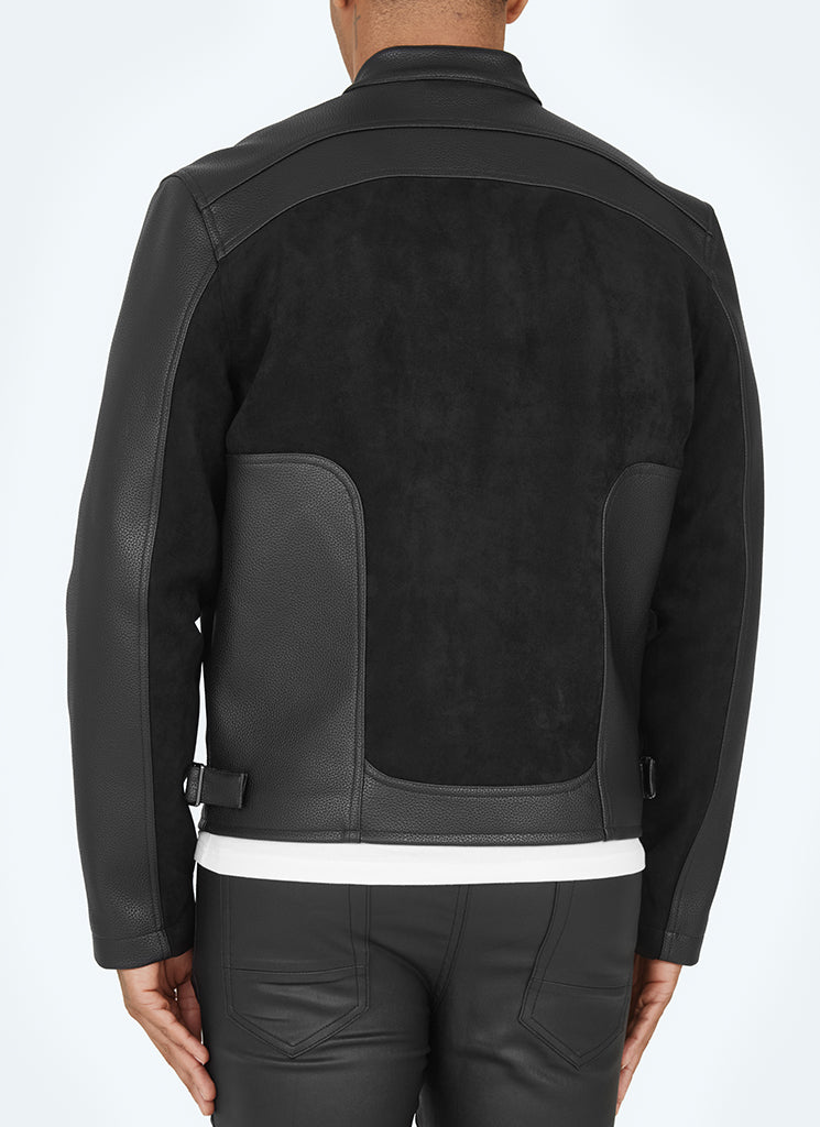 Moto-Bikerjacke - Schwarz