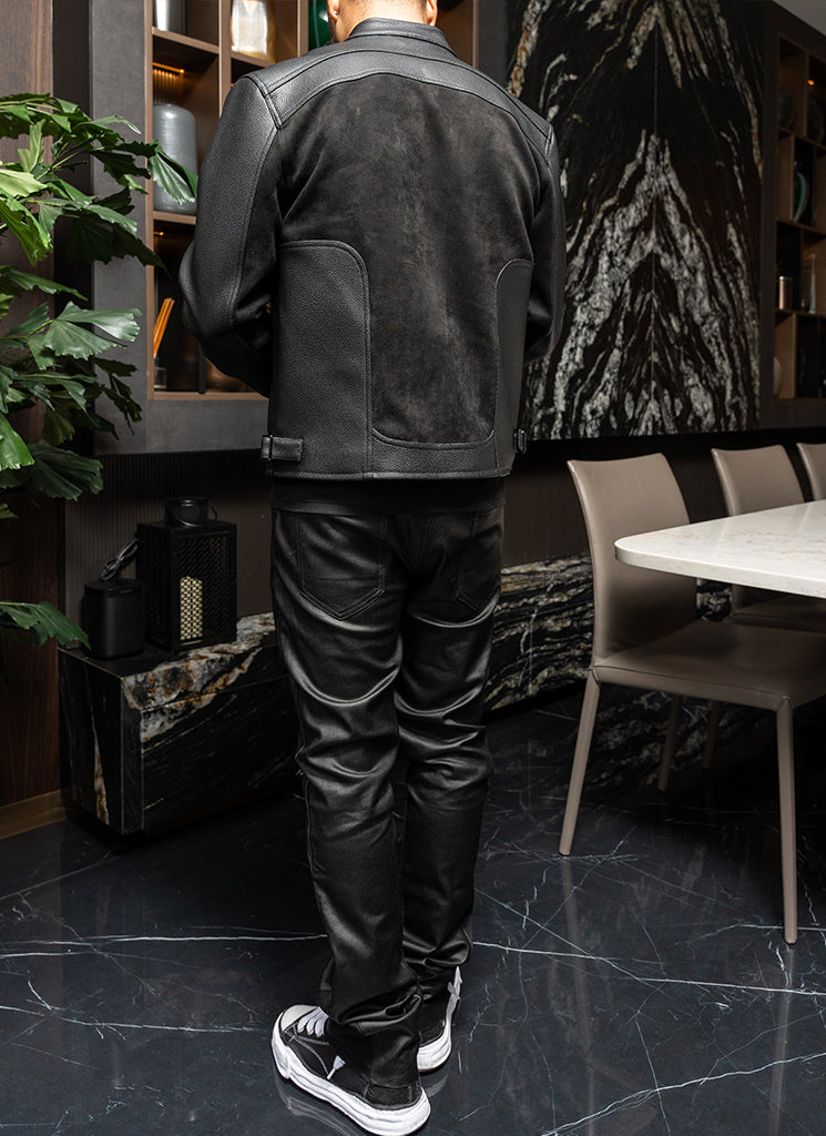 Moto-Bikerjacke - Schwarz