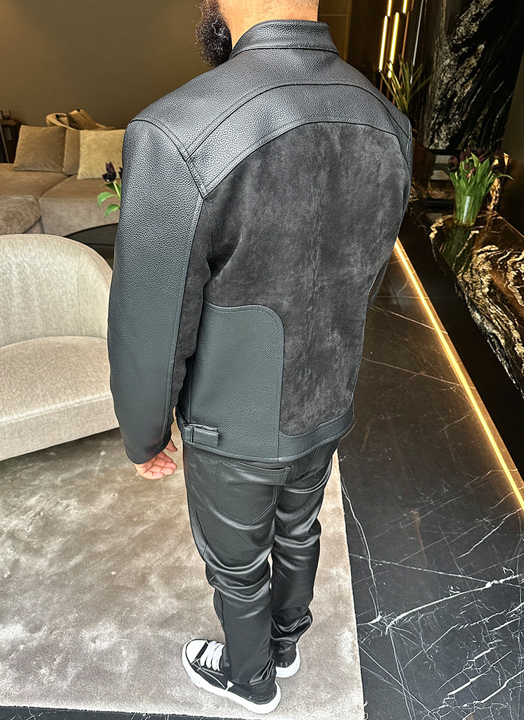 Moto-Bikerjacke - Schwarz