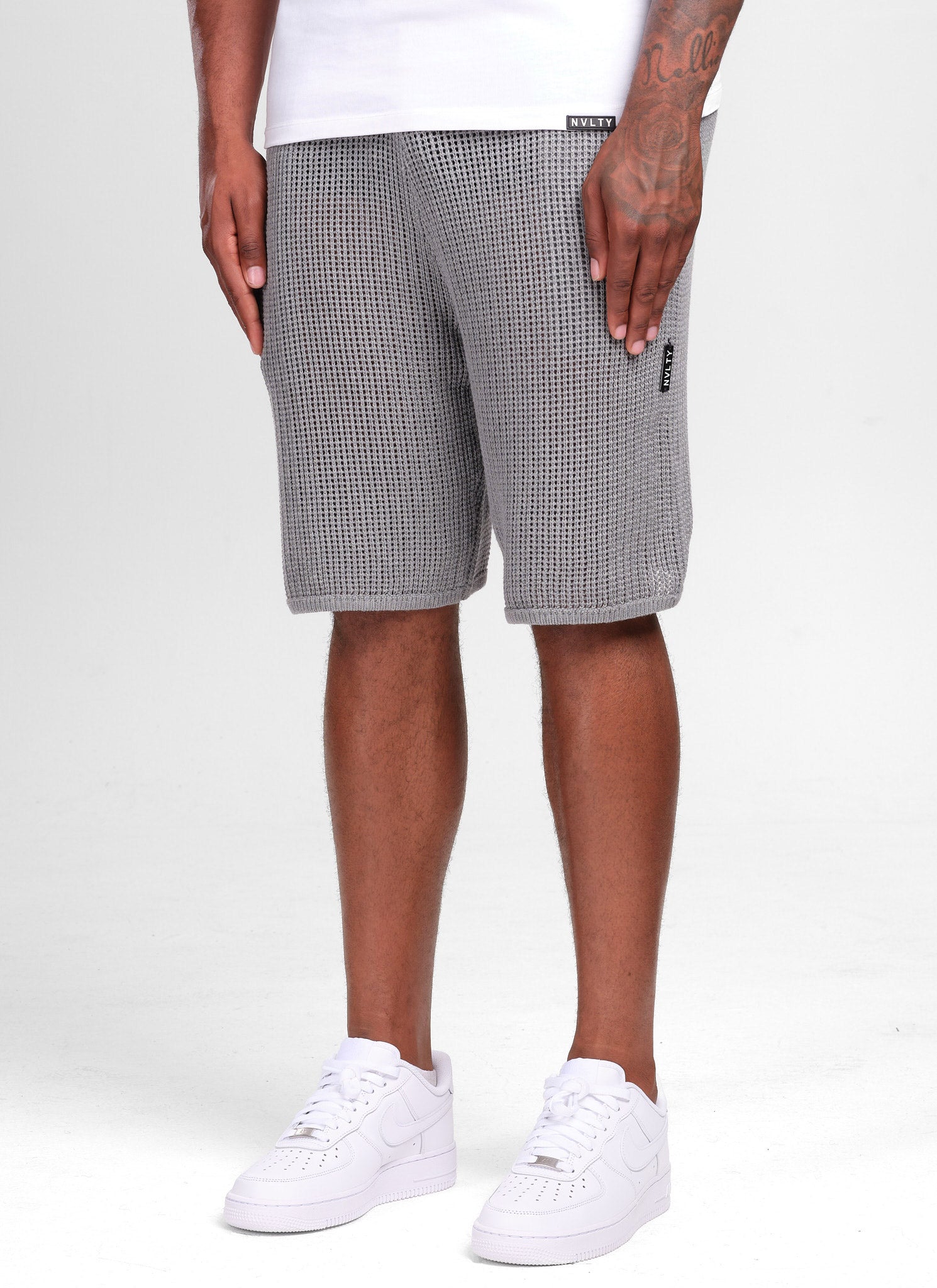 Knitted Shorts - Grey