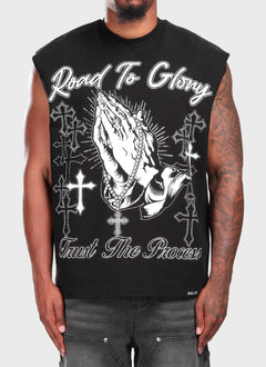 Road To Glory Sleeveless T-Shirt - Black