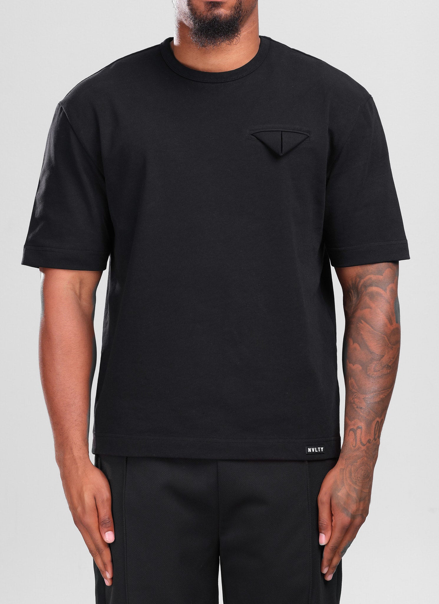 Pocket Square T-Shirt - Black