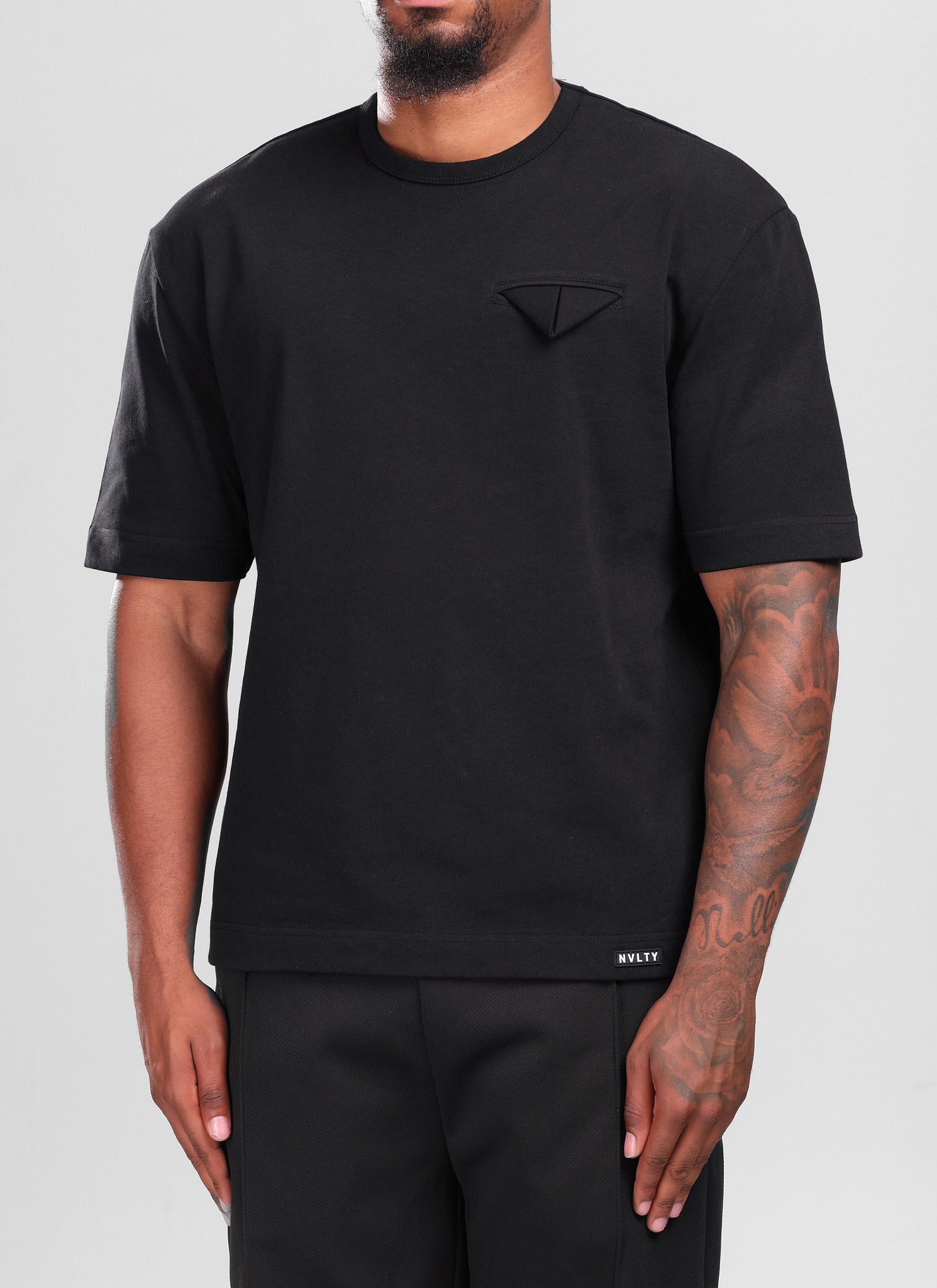 Pocket Square T-Shirt - Black
