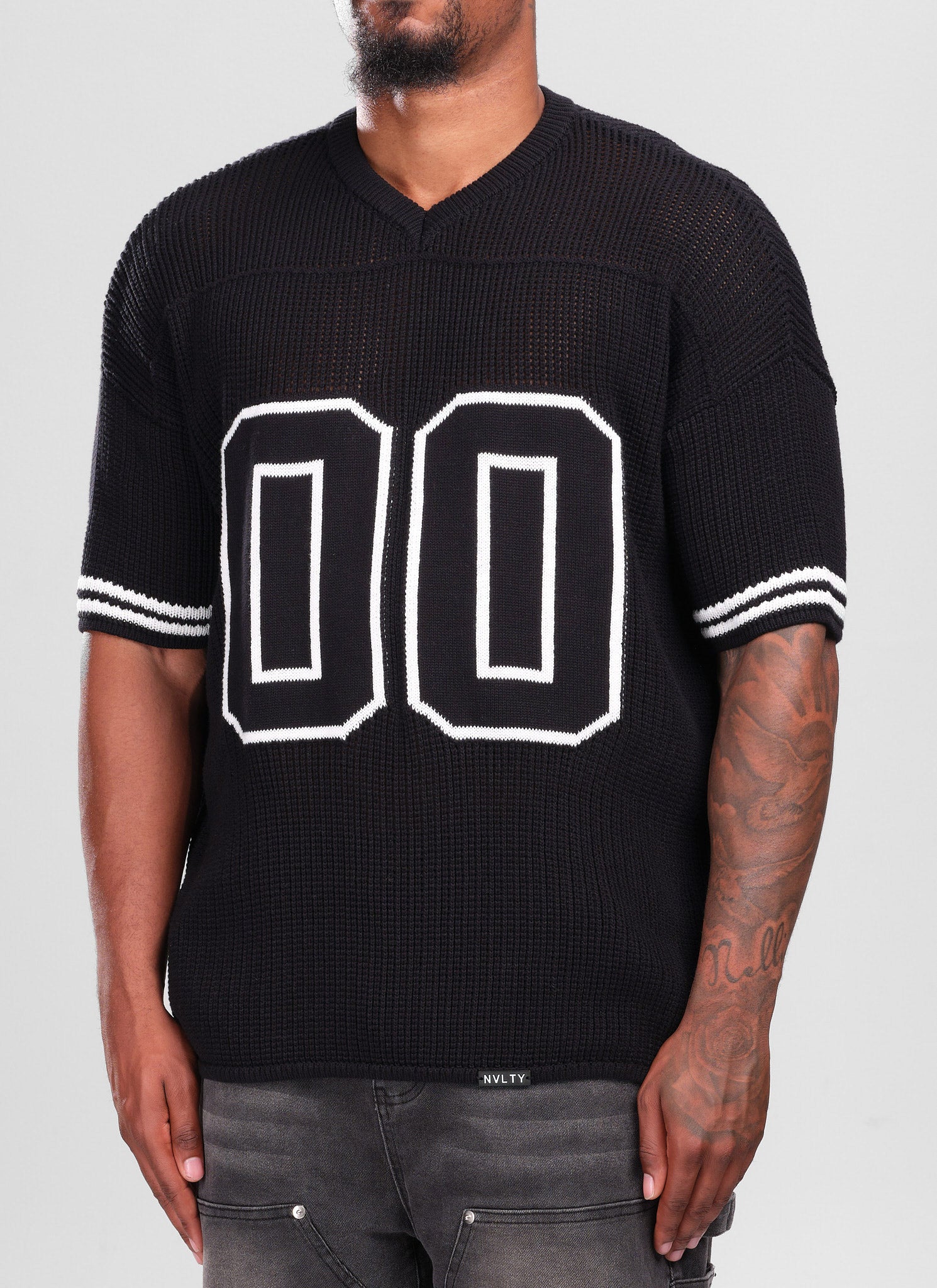 Knitted Members Jersey - Black