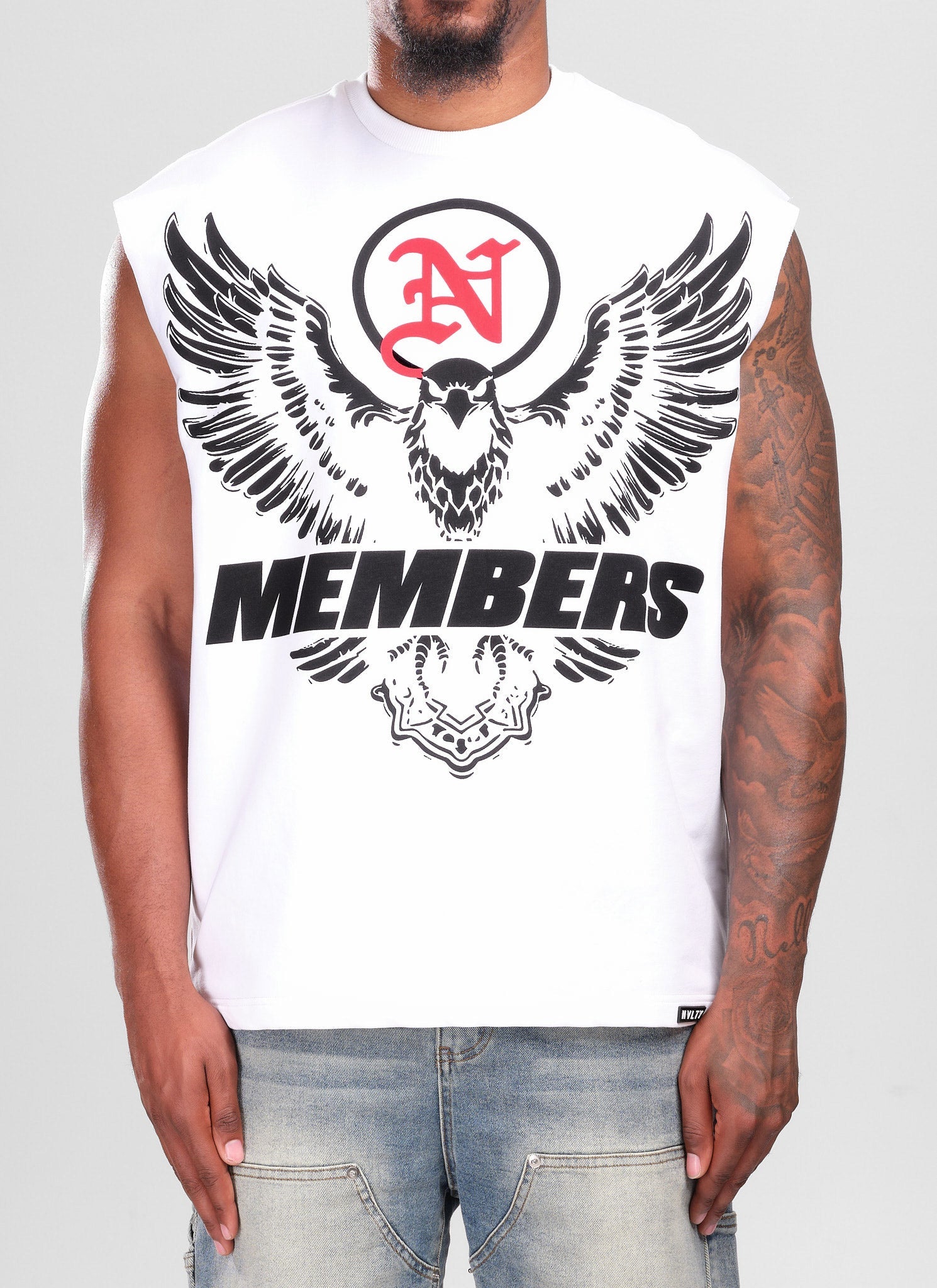 Members Eagle Sleeveless T-Shirt - White