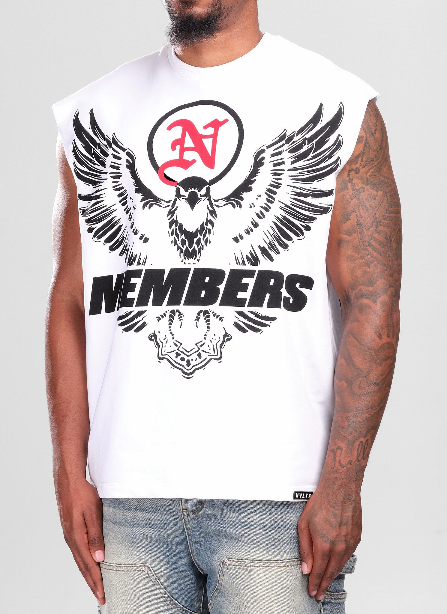 Members Eagle Sleeveless T-Shirt - White