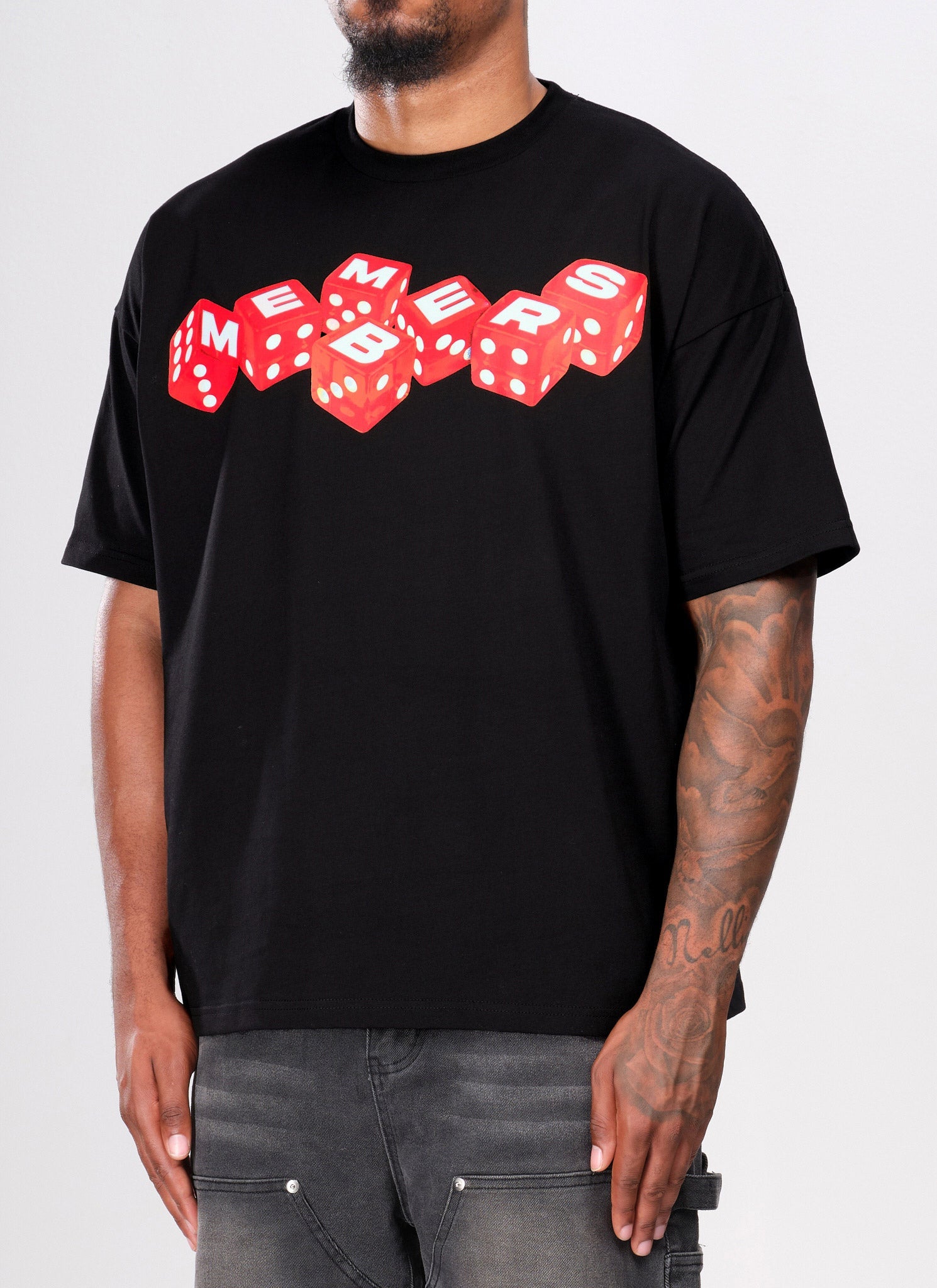 Members Dice T-Shirt - Black