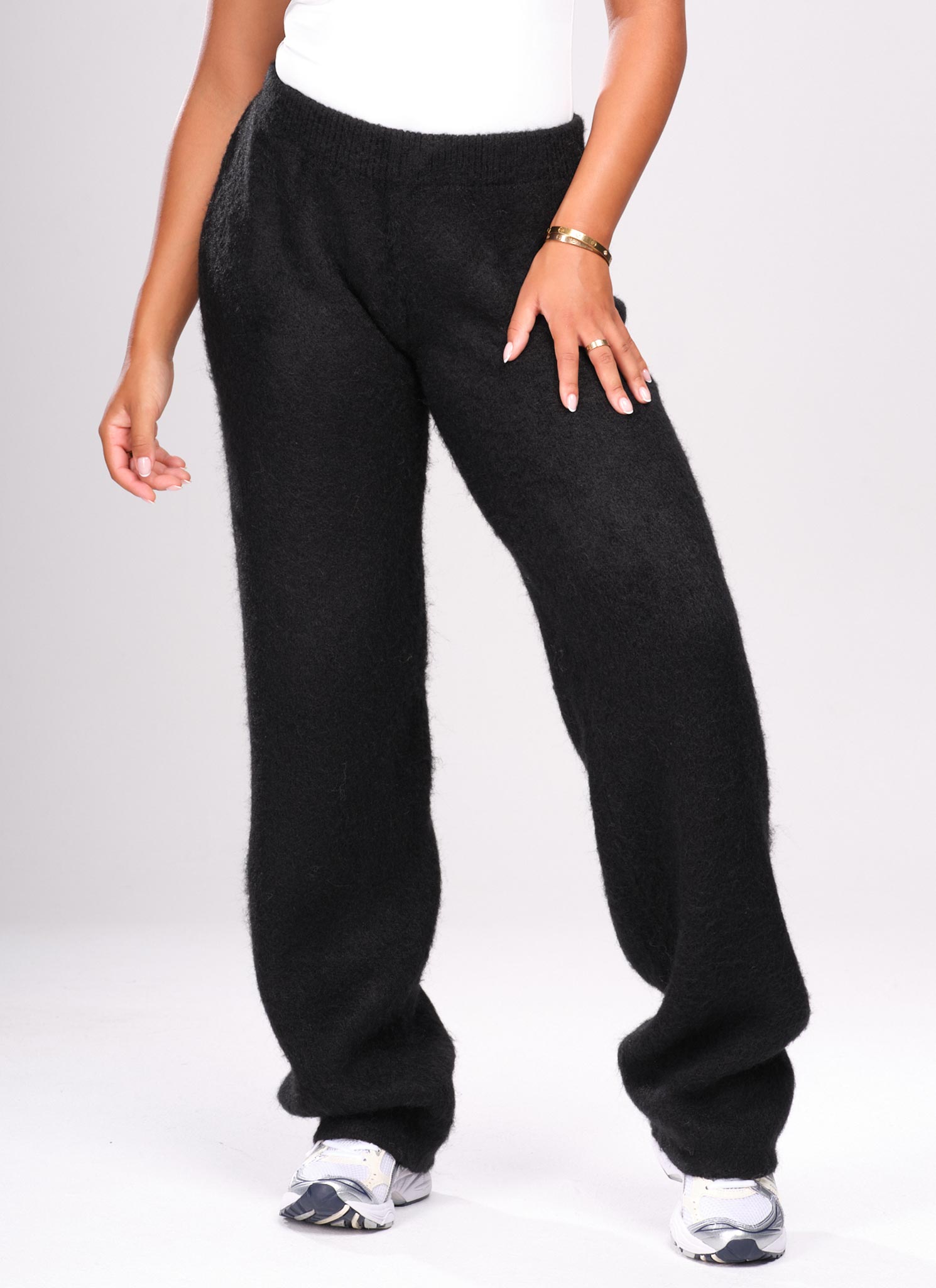 Mohair Joggers - Black