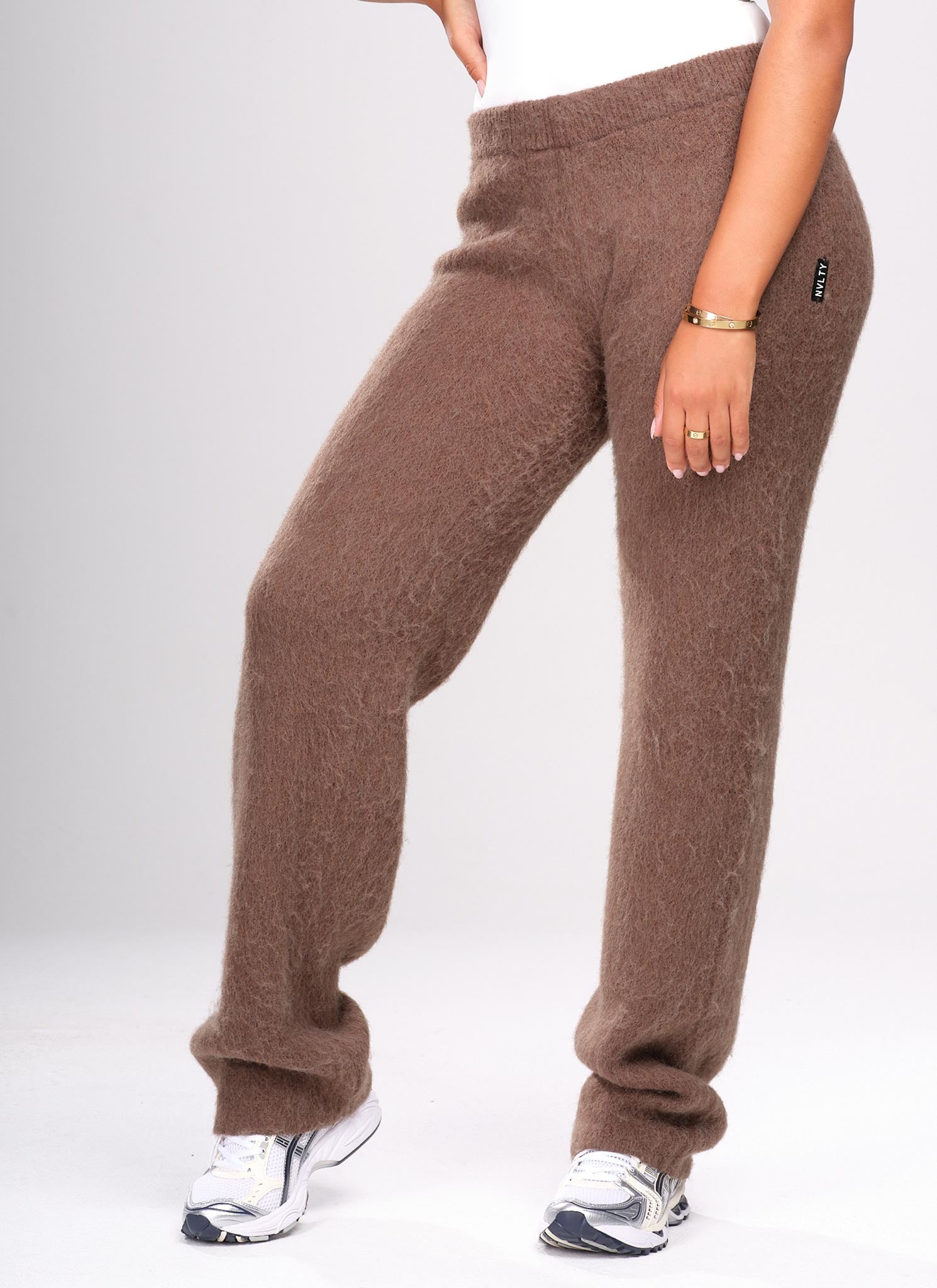 Mohair Joggers - Brown