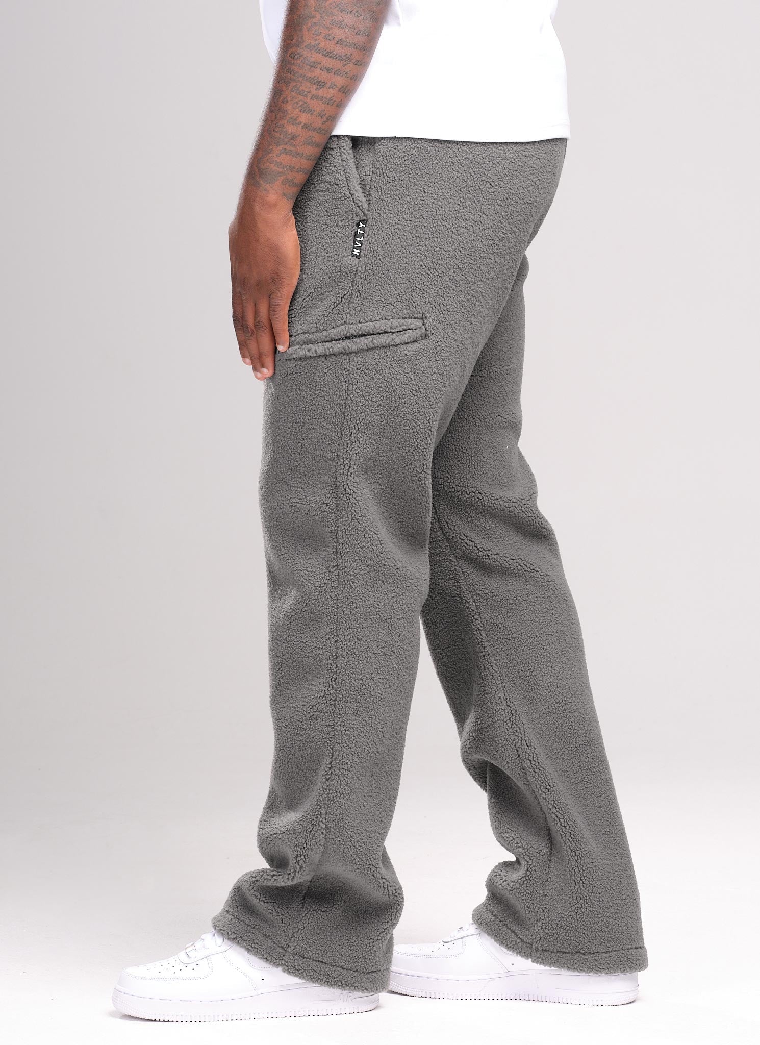 Sherpa Zip Joggers - Grey