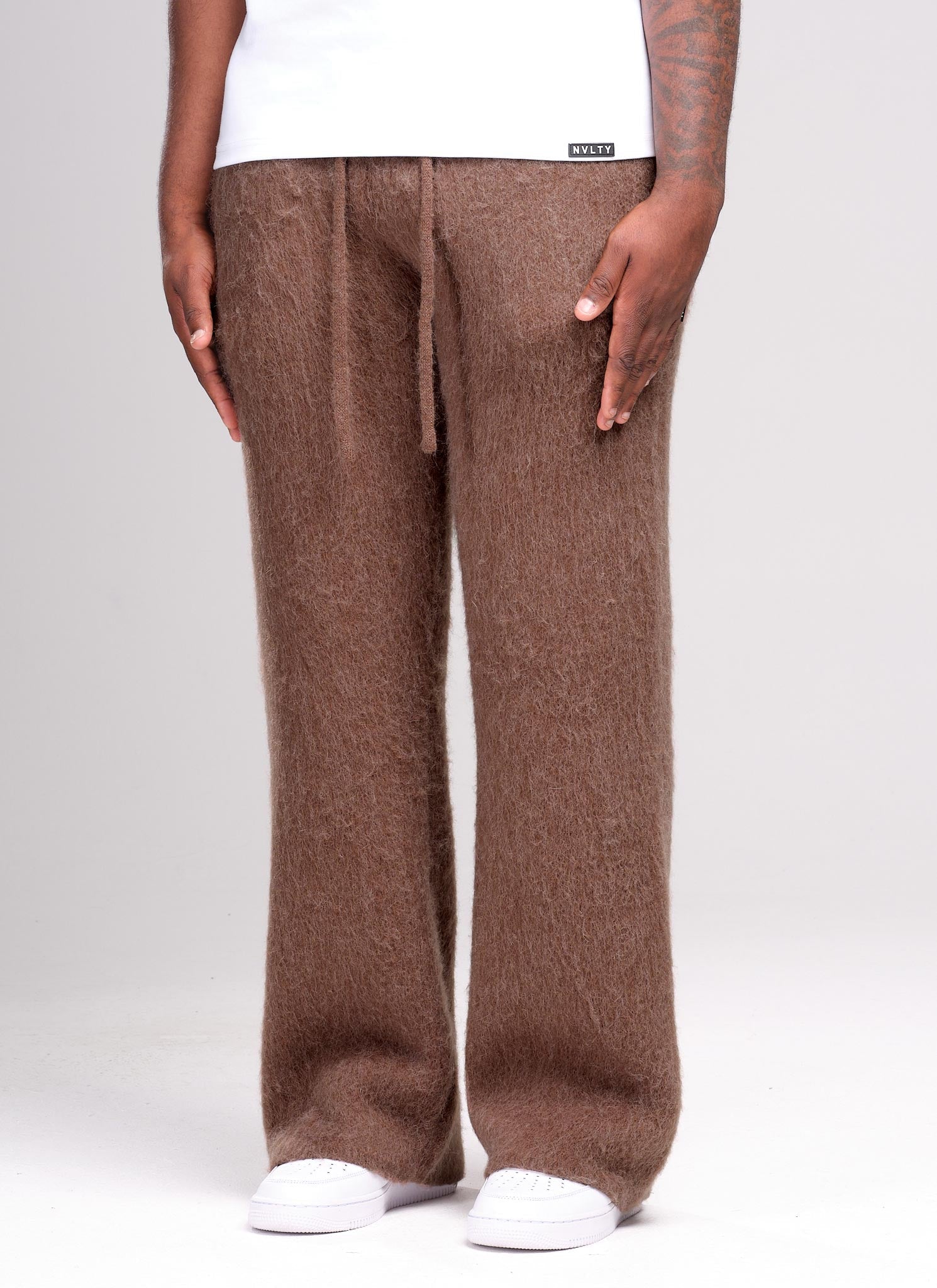 Mohair Joggers - Brown