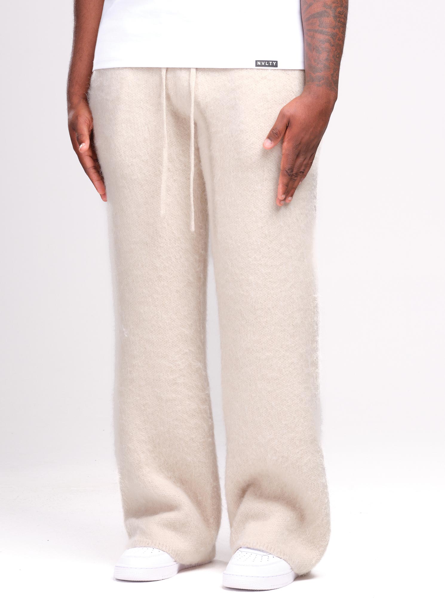Mohair Joggers - Ivory