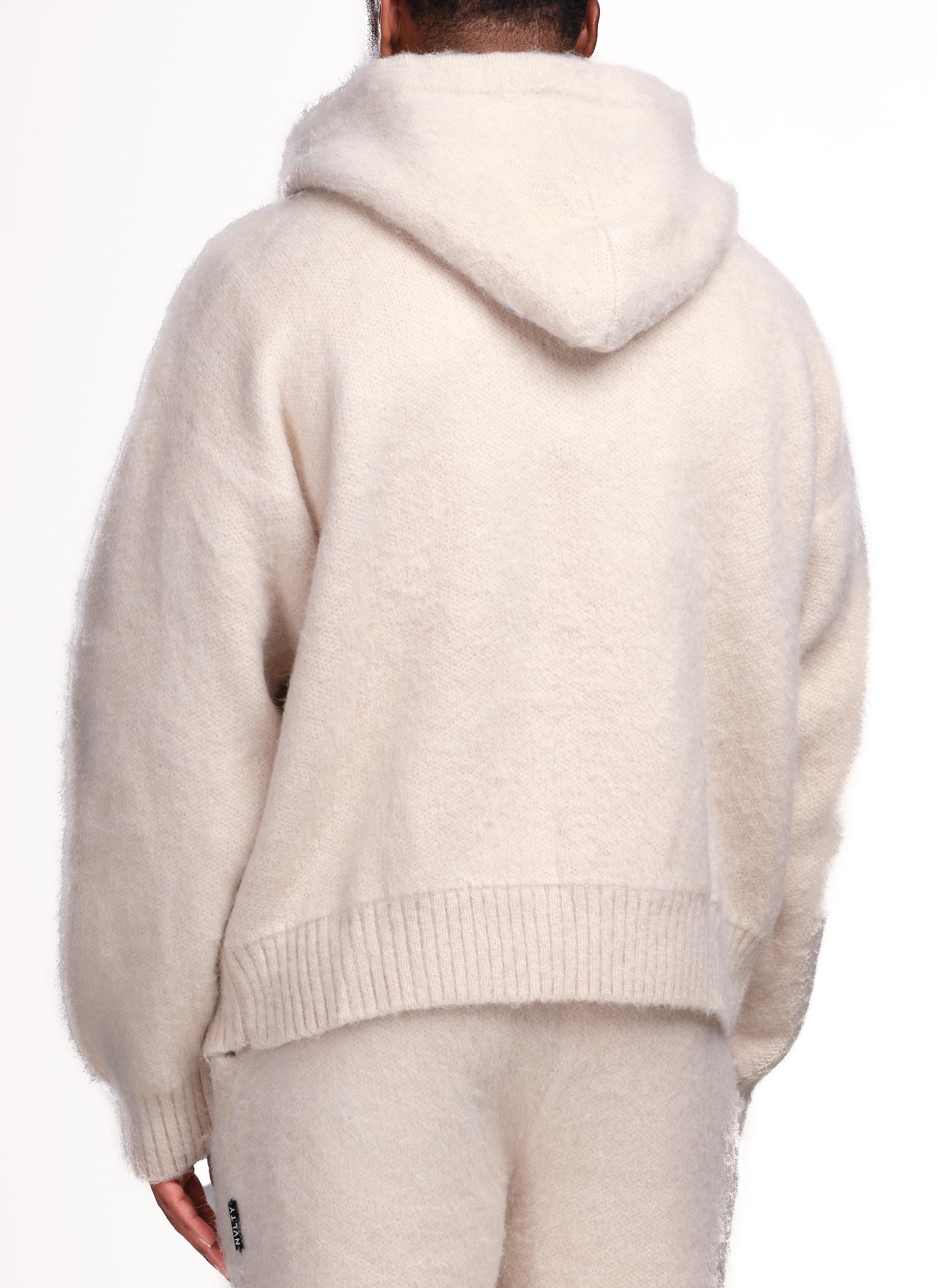 Mohair Zip Hoodie - Ivory
